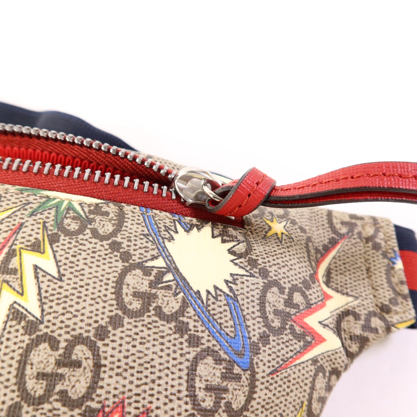 GUCCI 塗層帆布Waist/Body Bag銀扣腰包