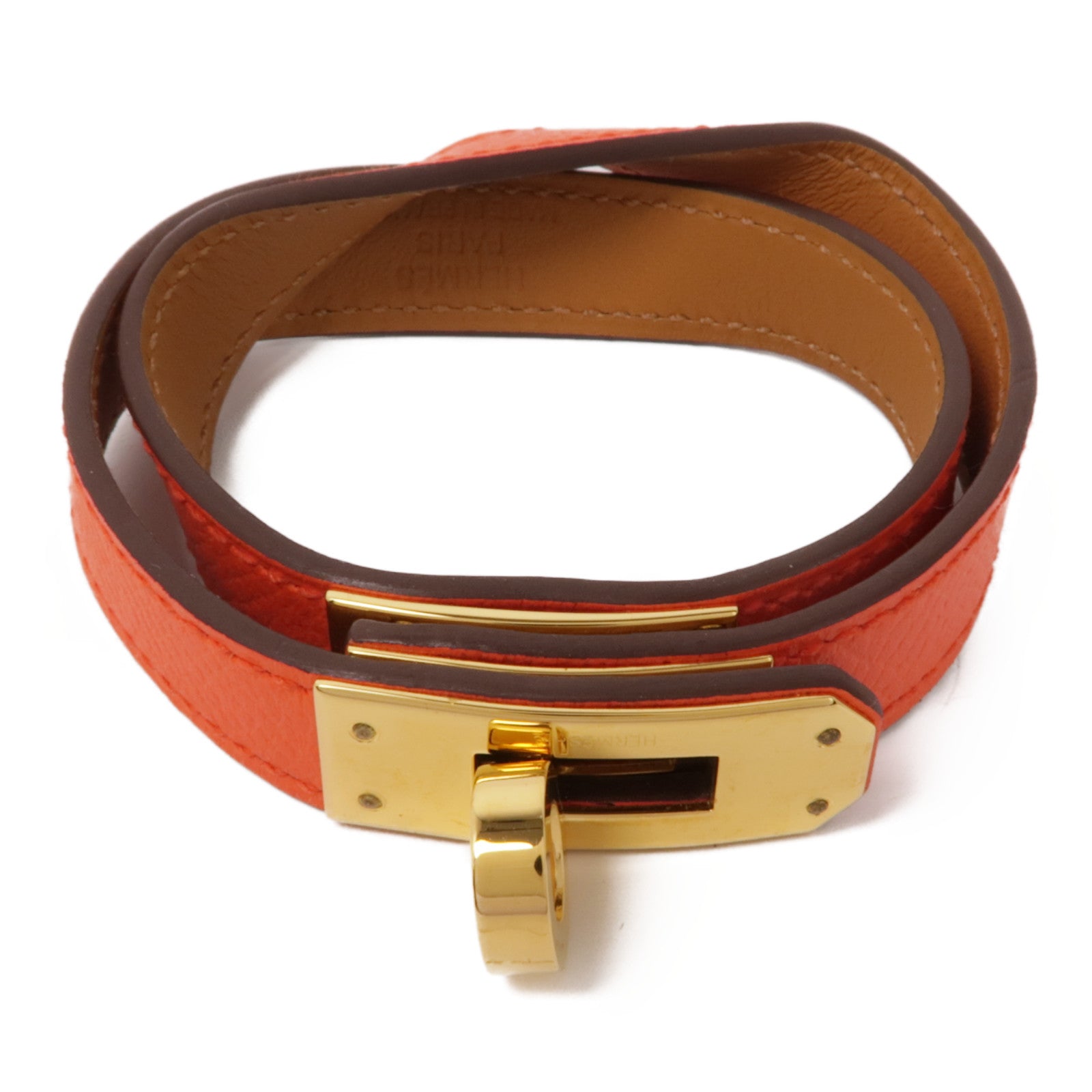 HERMES Veau Epsom皮革Double Tour金扣手鏈