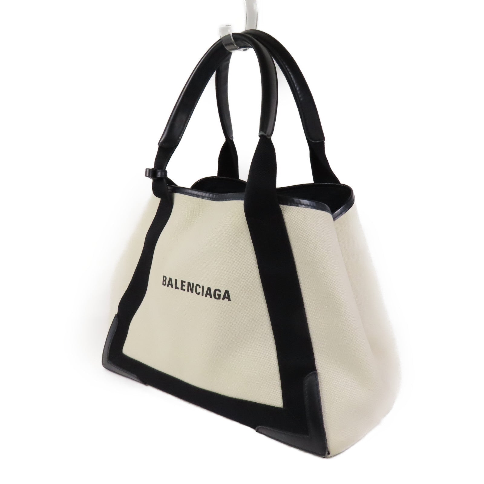 BALENCIAGA 帆布Tote Bag銀扣手挽袋