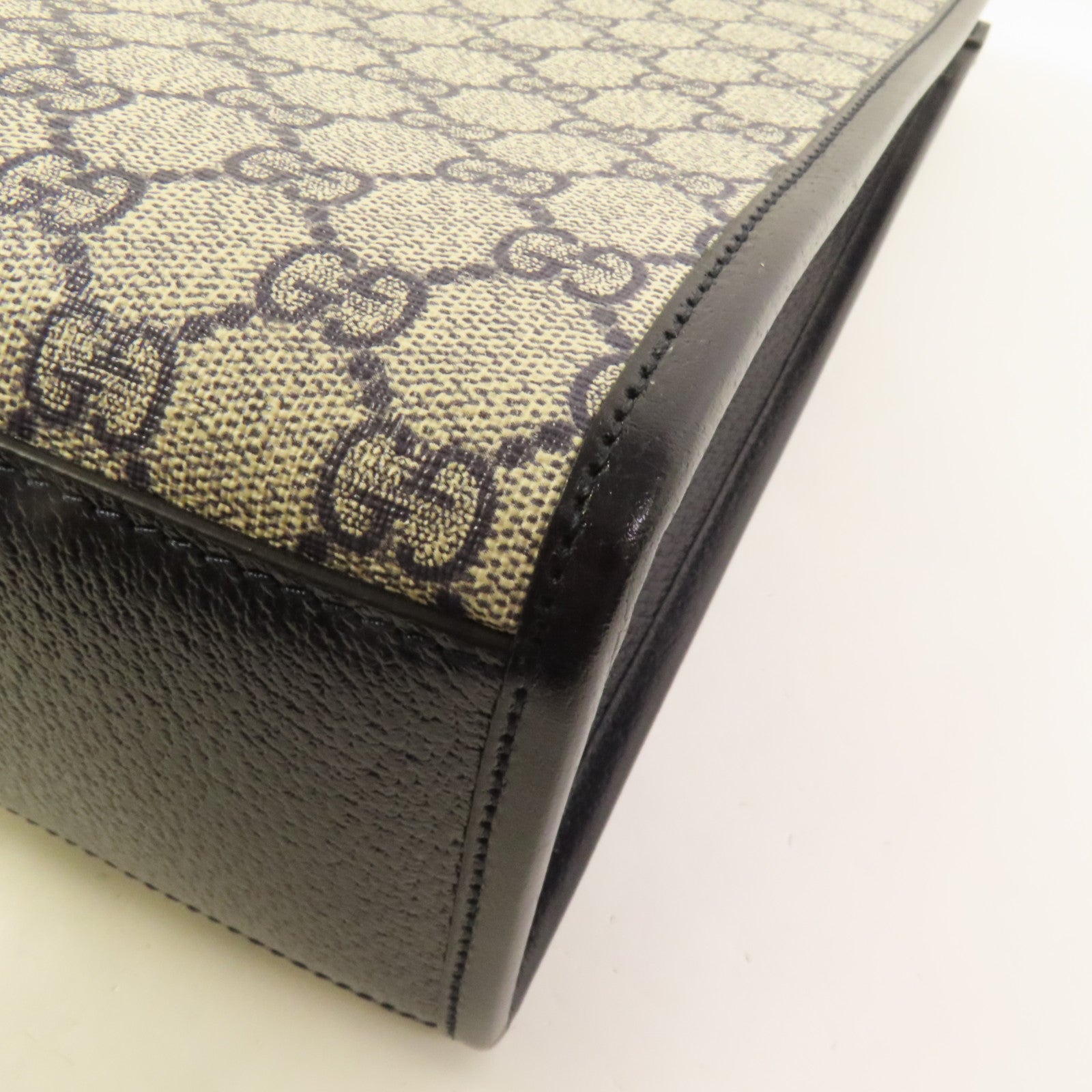GUCCI 塗層帆布Interlocking G Medium Tote銀扣手挽肩背兩用袋
