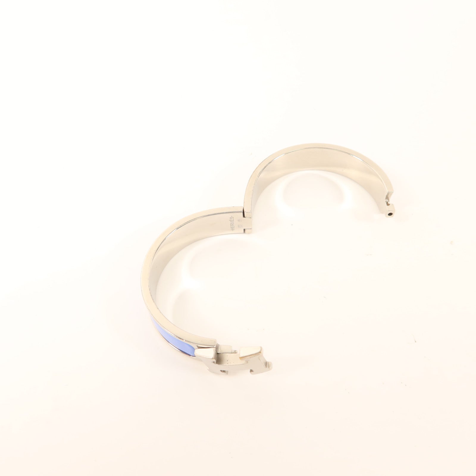 HERMES 金屬Clic H銀扣手鐲