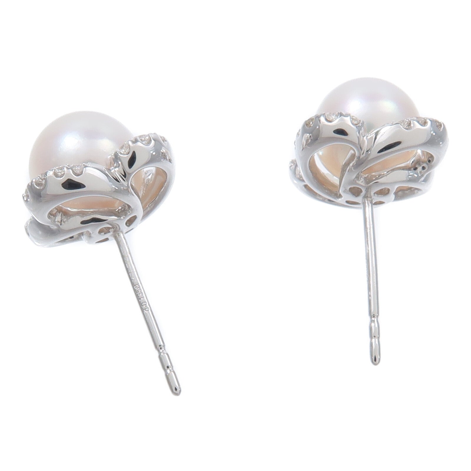 JEWELRY 18K白金Pearl Diamond Earrings珍珠/鑽石耳環