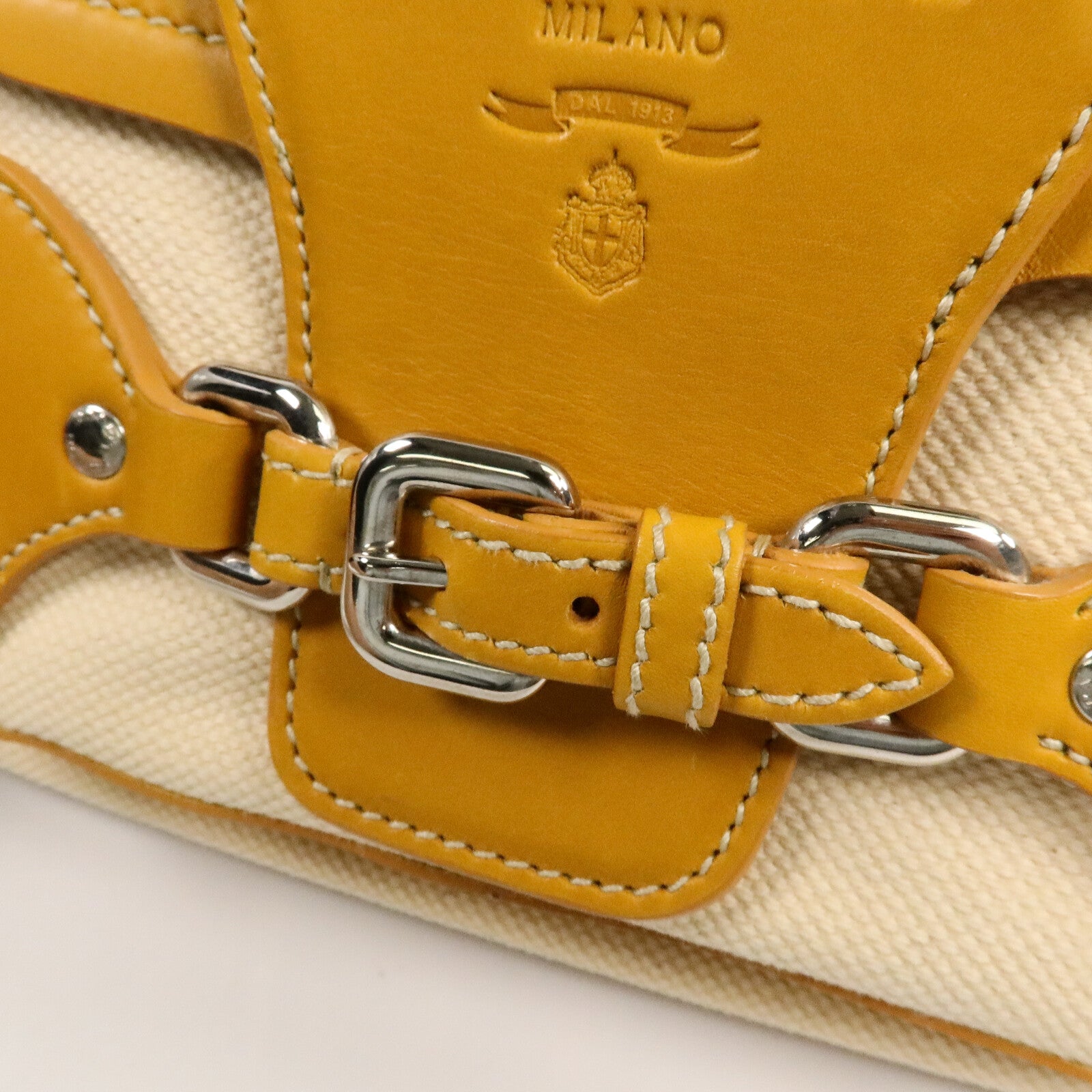 PRADA 牛皮皮革/帆布Shoulder Bag肩背袋