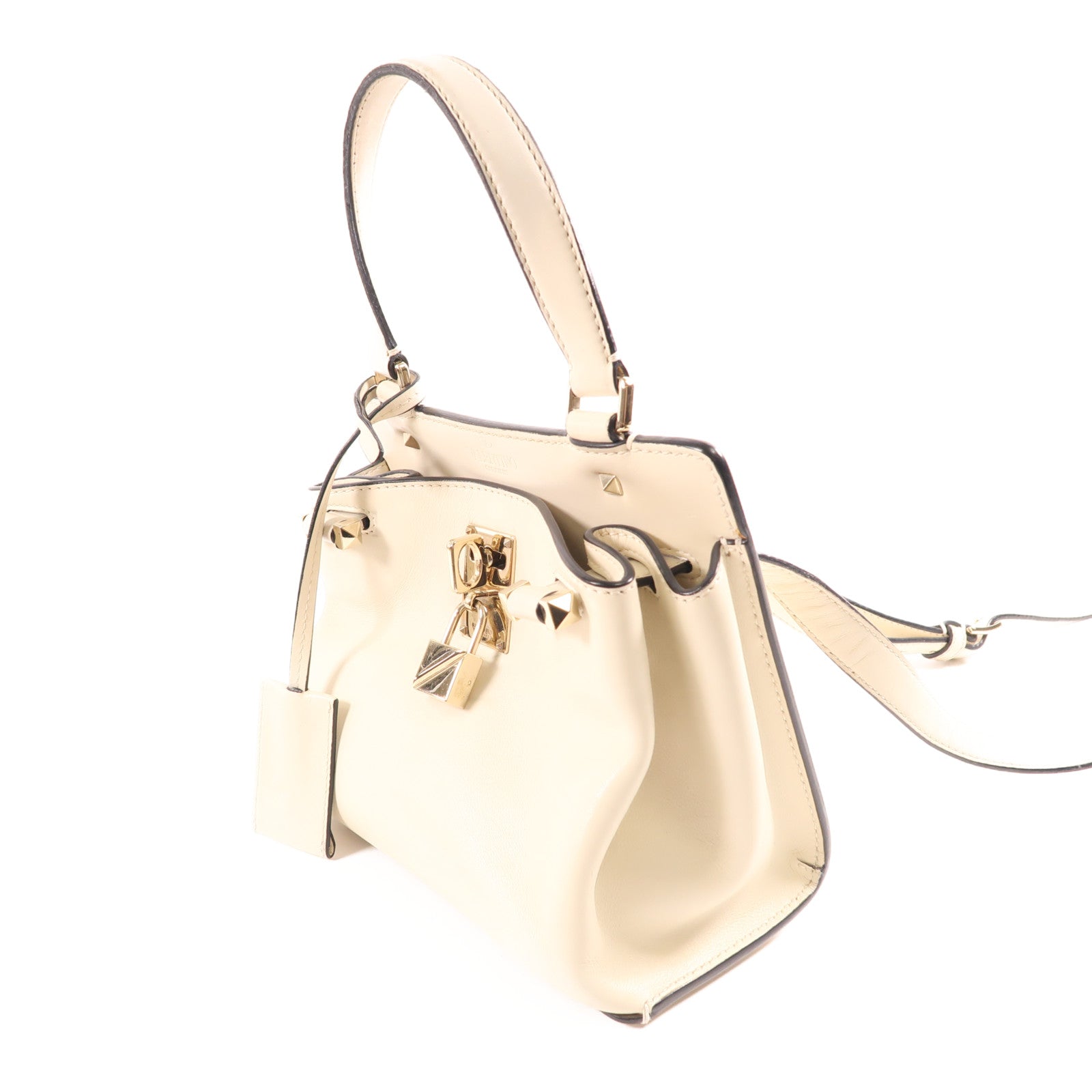 Valentino 【激減優惠】牛皮皮革Joylock Shoulder Bag金扣手挽肩背兩用袋