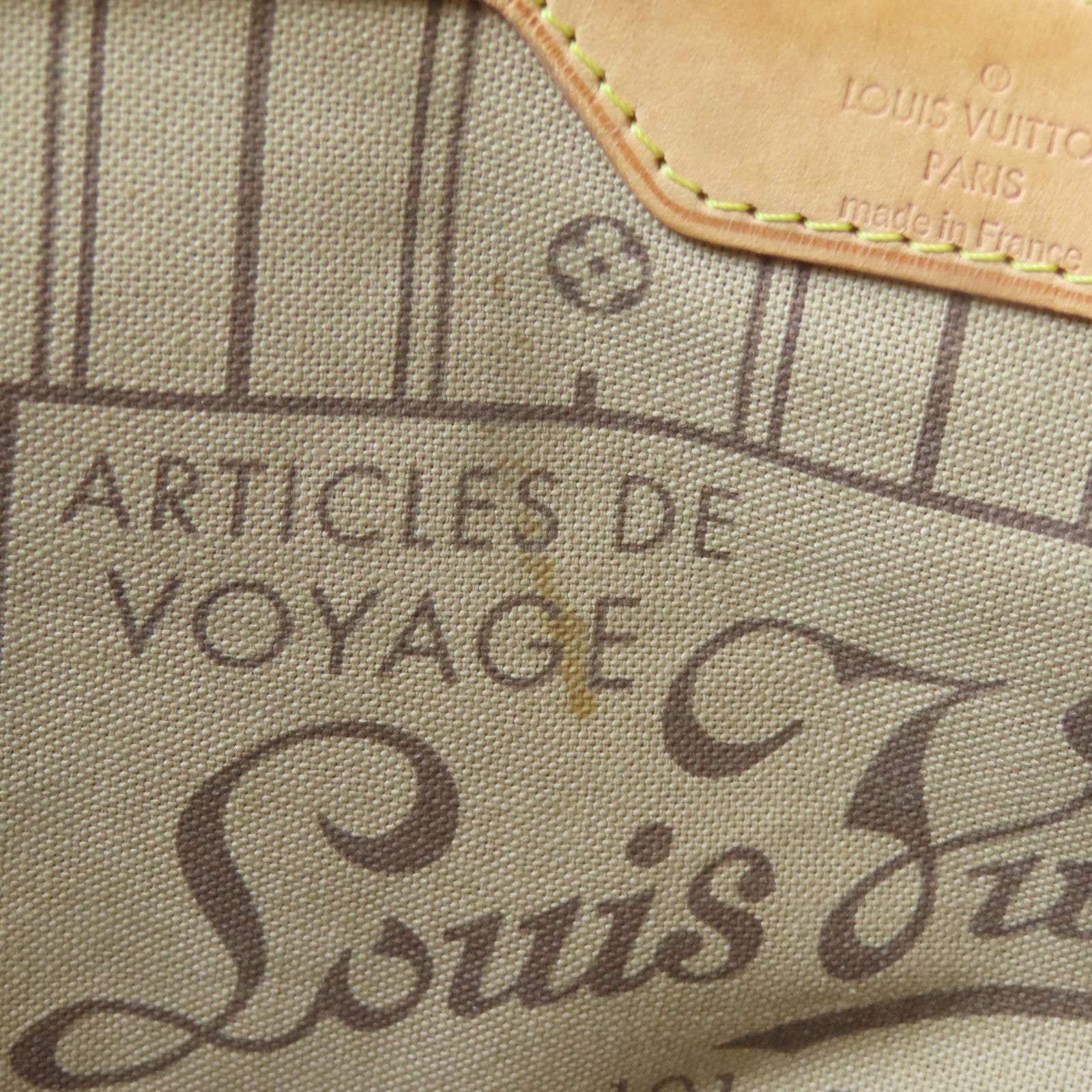 LOUIS VUITTON Monogram Neverfull GM金扣肩背袋啡色