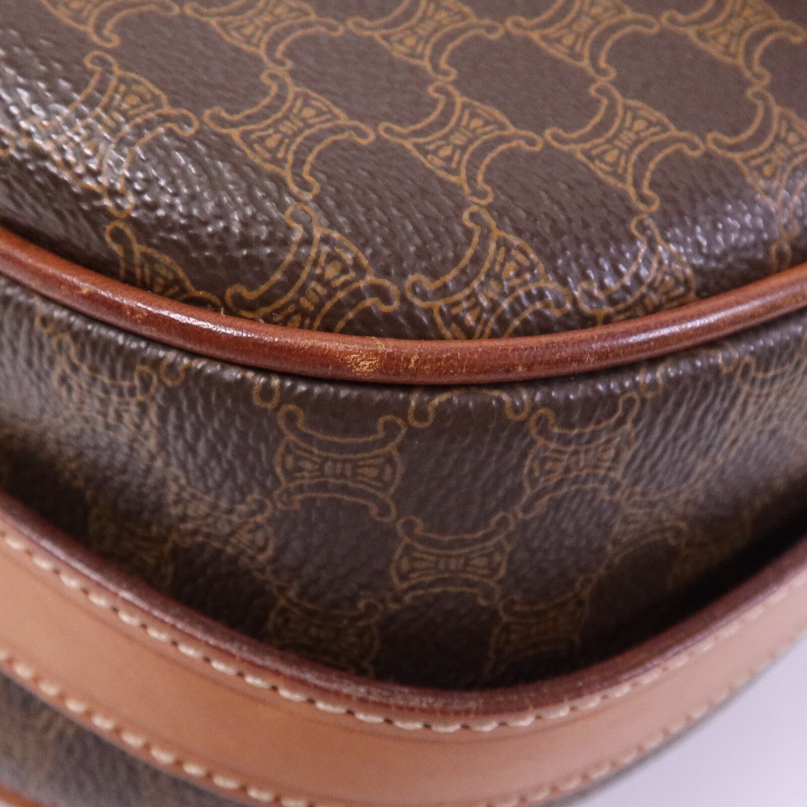 CELINE 塗層帆布Vintage Madama金扣肩背袋