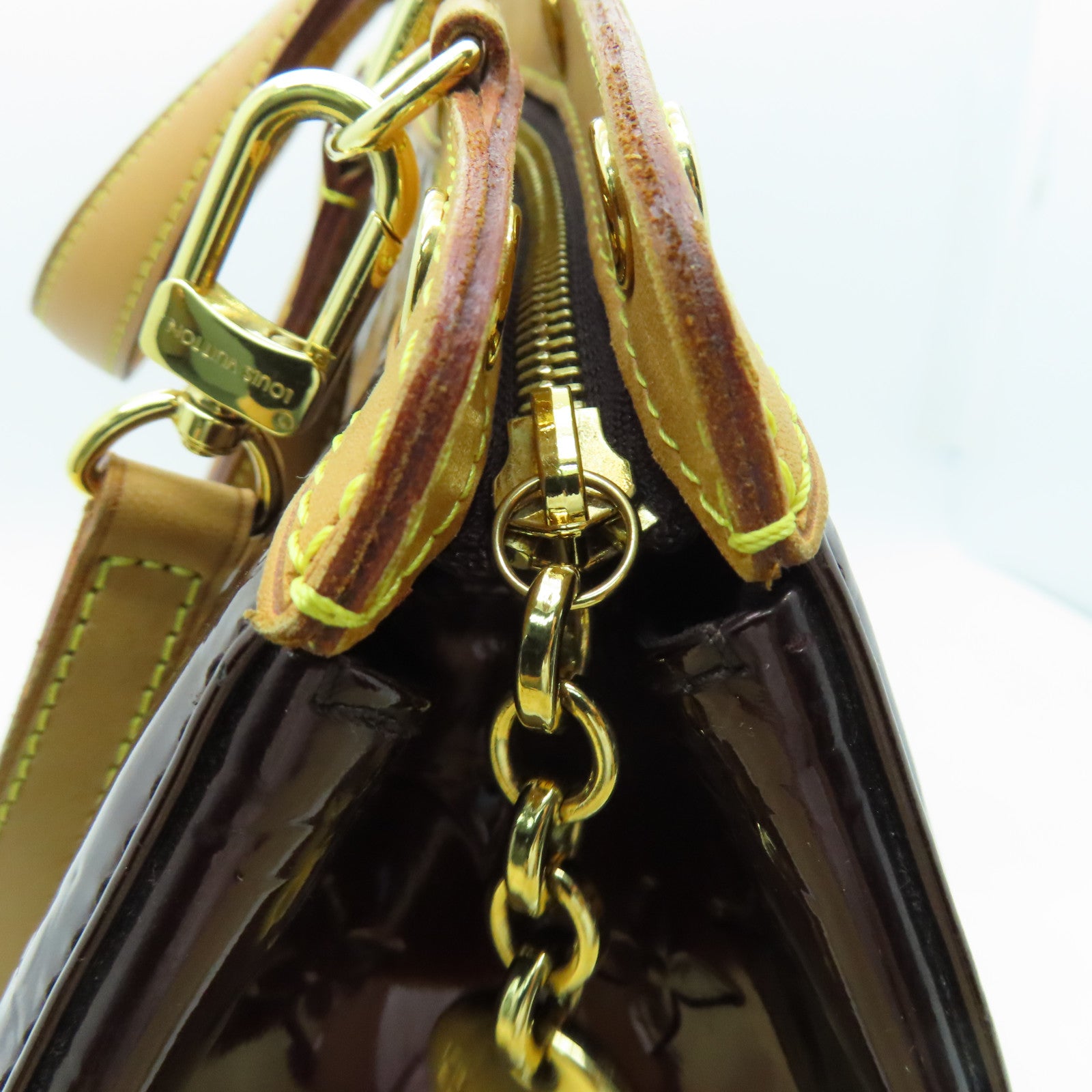 LOUIS VUITTON 【清倉大減價】Vernis Brea GM金扣手挽肩背兩用袋深啡色