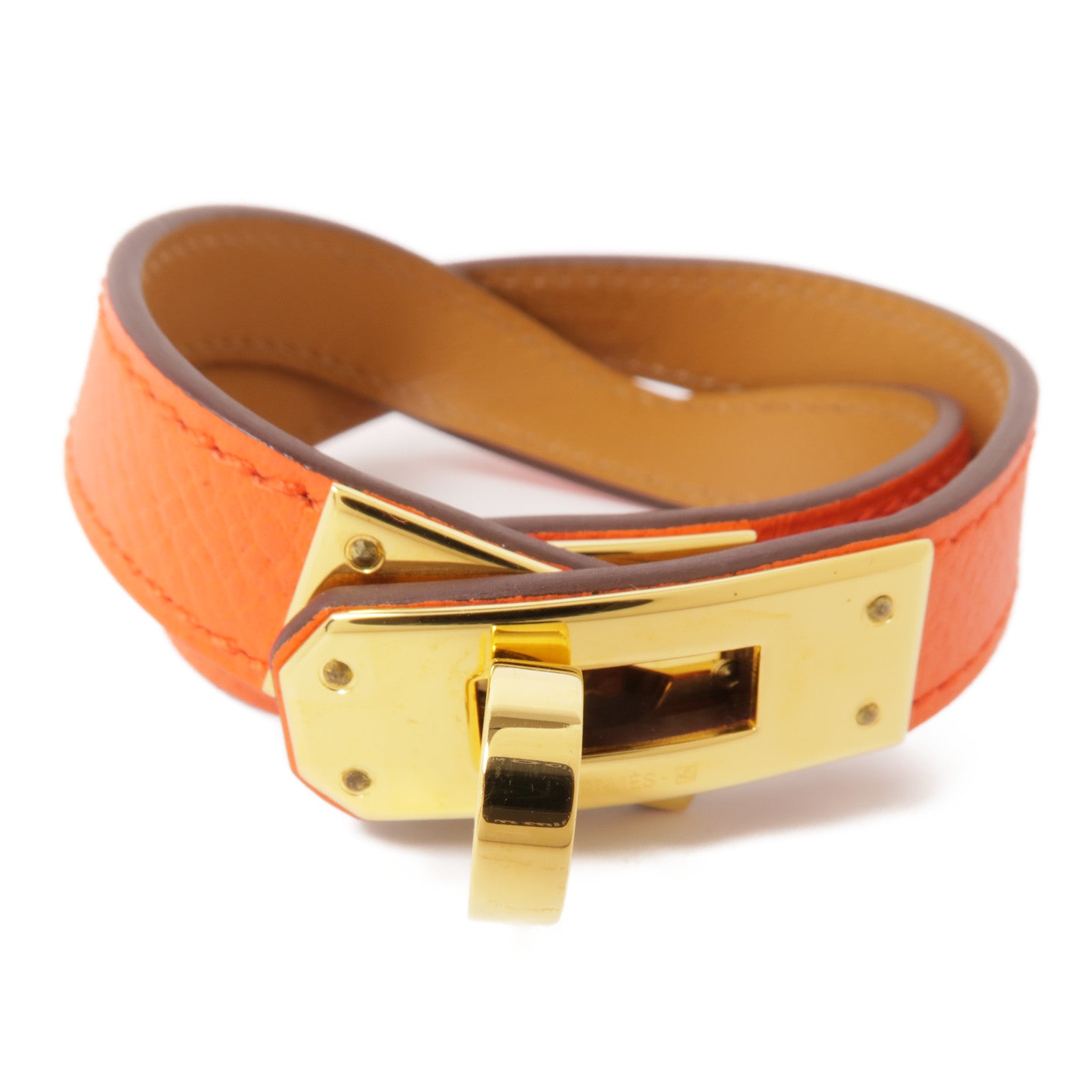 HERMES Veau Epsom皮革Double Tour金扣手鏈