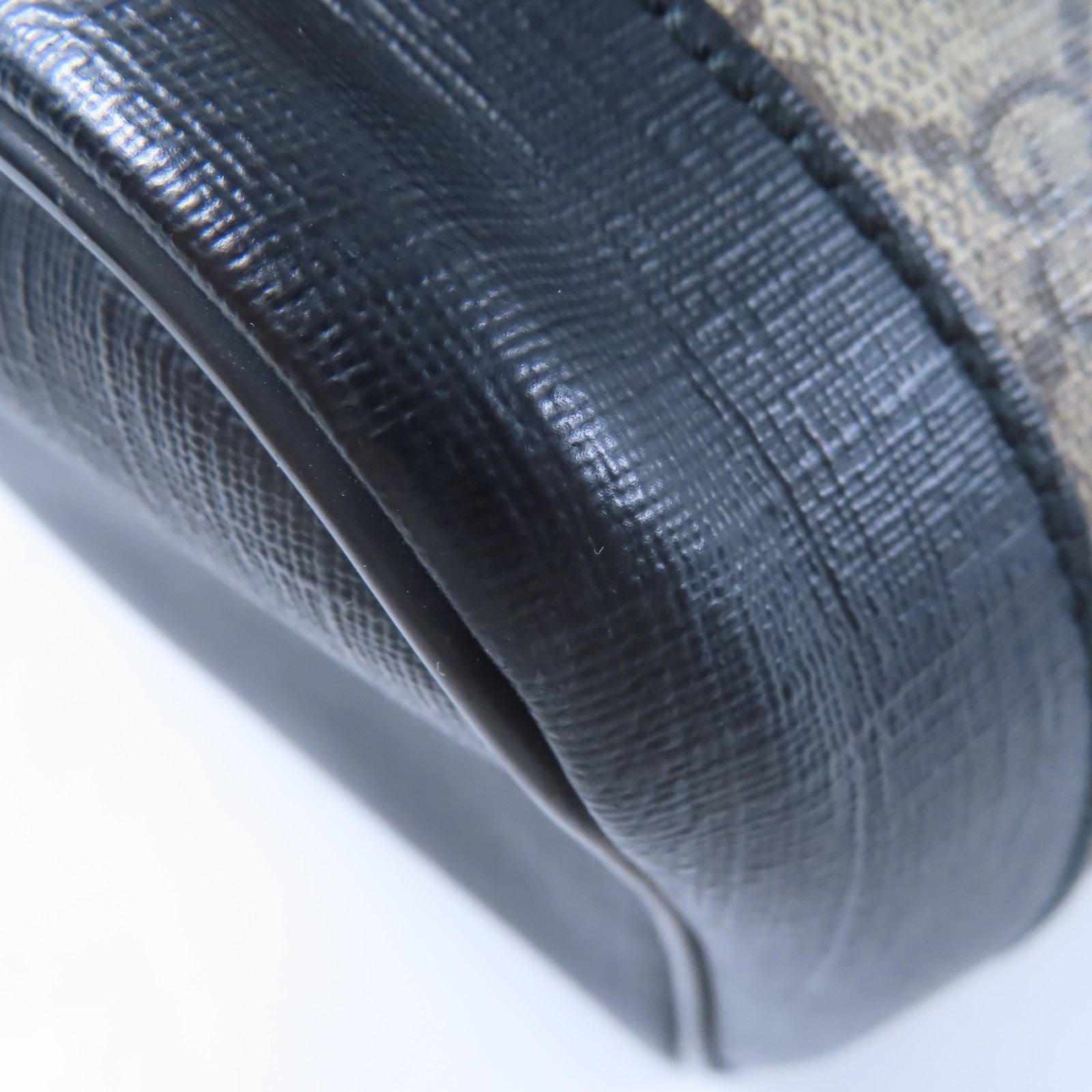 GUCCI 塗層帆布Backpack銀扣背包棕色
