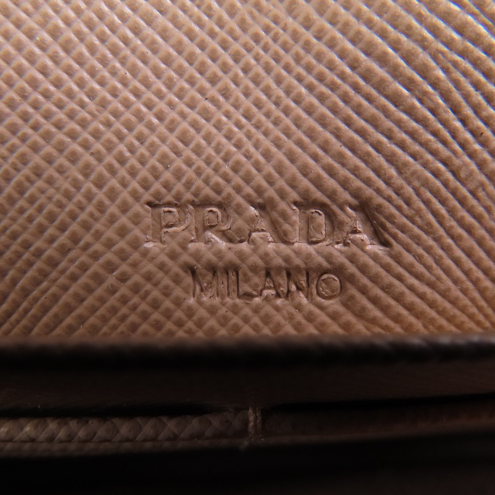 PRADA GHW Long Wallet 1M1132 Saffiano Leather Pink Cammeo