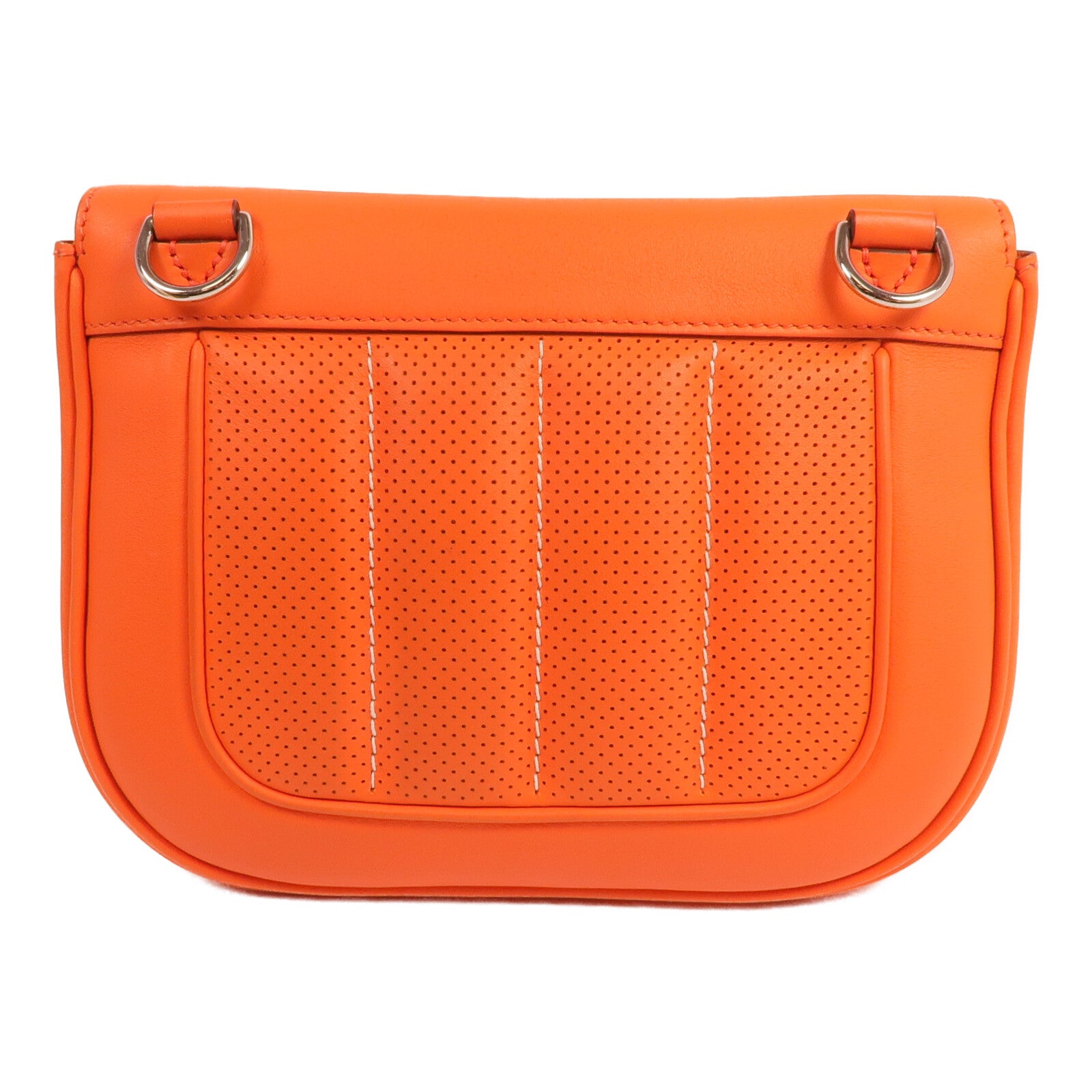 HERMES Swift皮革Berline Mini銀扣肩背袋