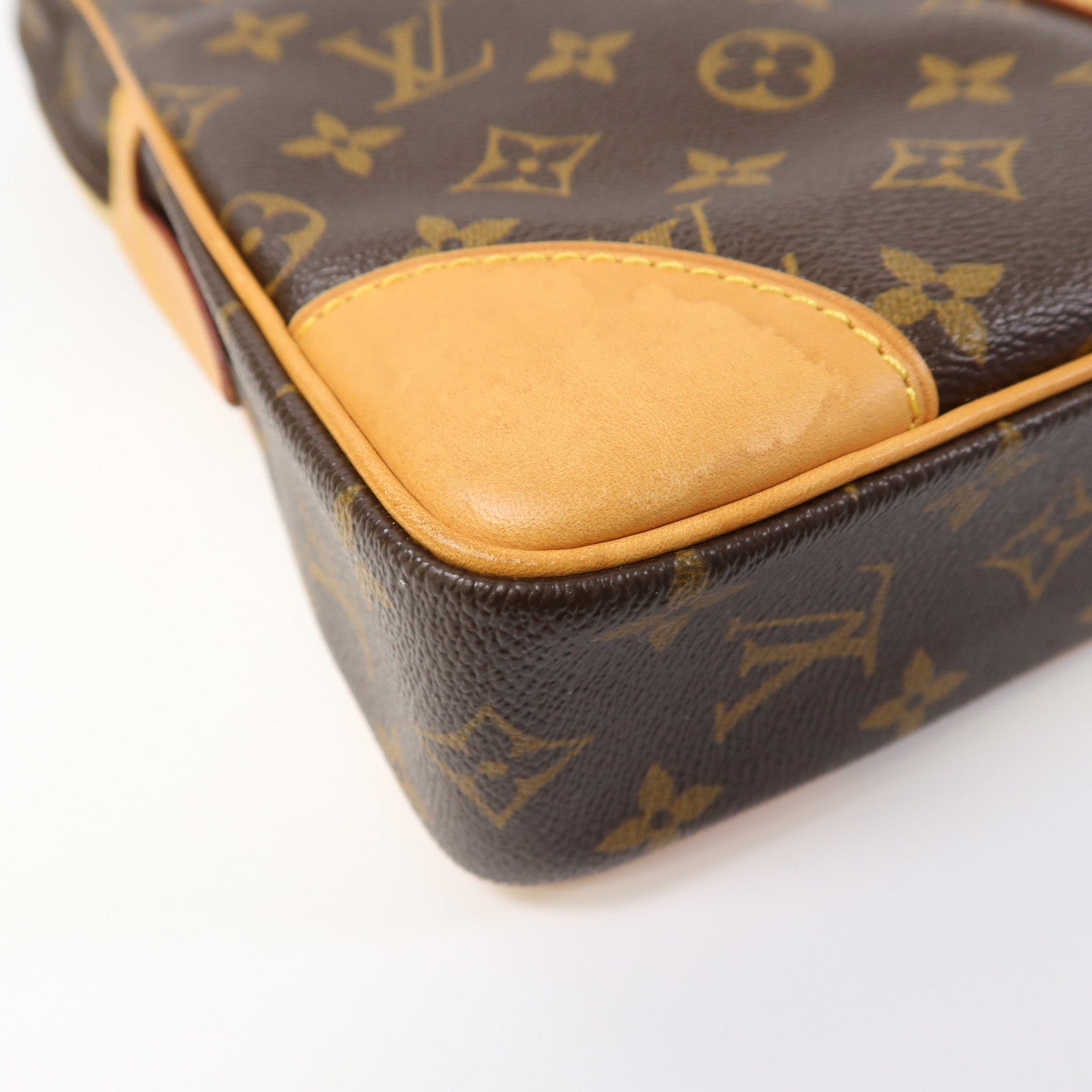 LOUIS VUITTON Monogram Porte-Documents Voyage PM金扣公事包啡色