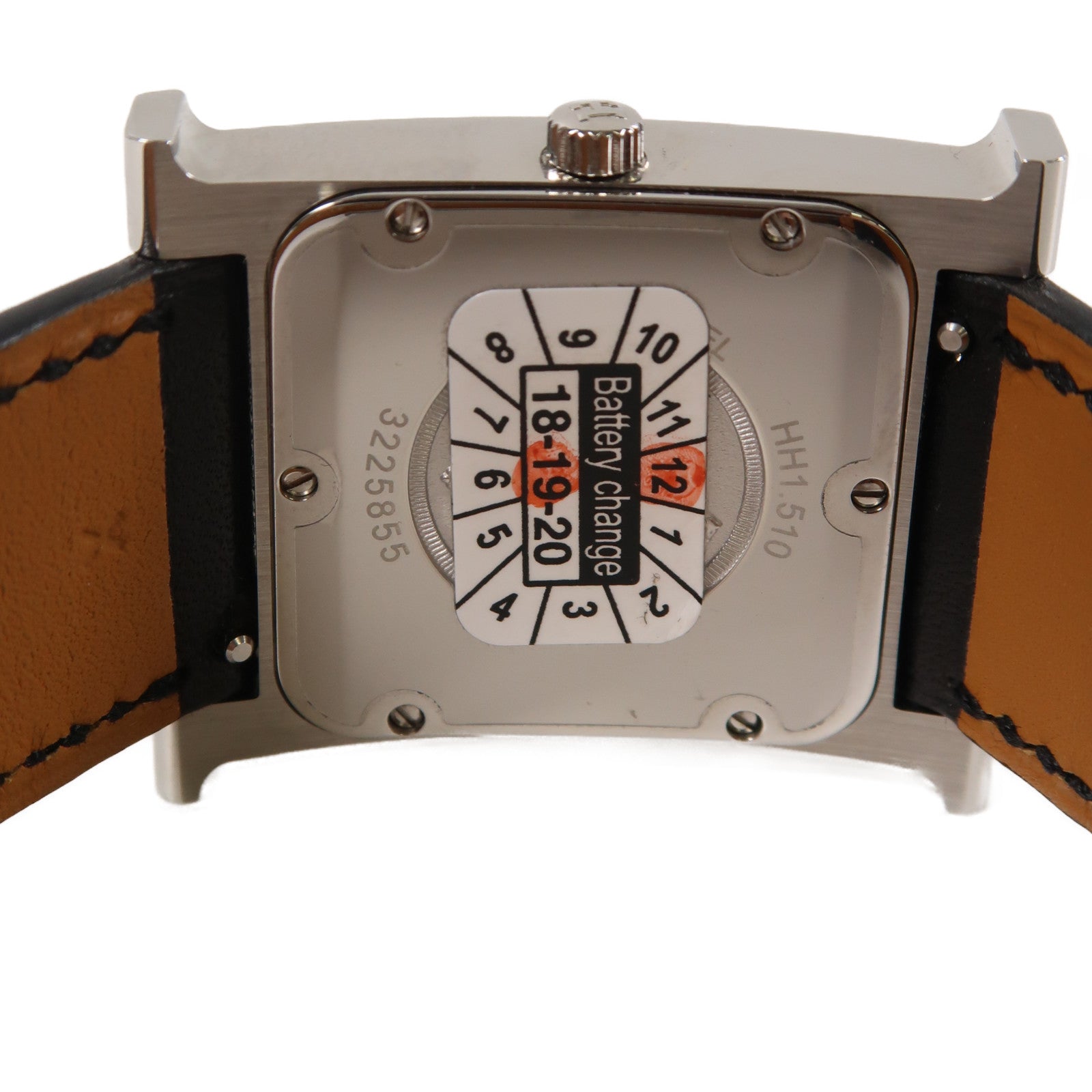 HERMES Heure H皮革手錶石英機芯黑色