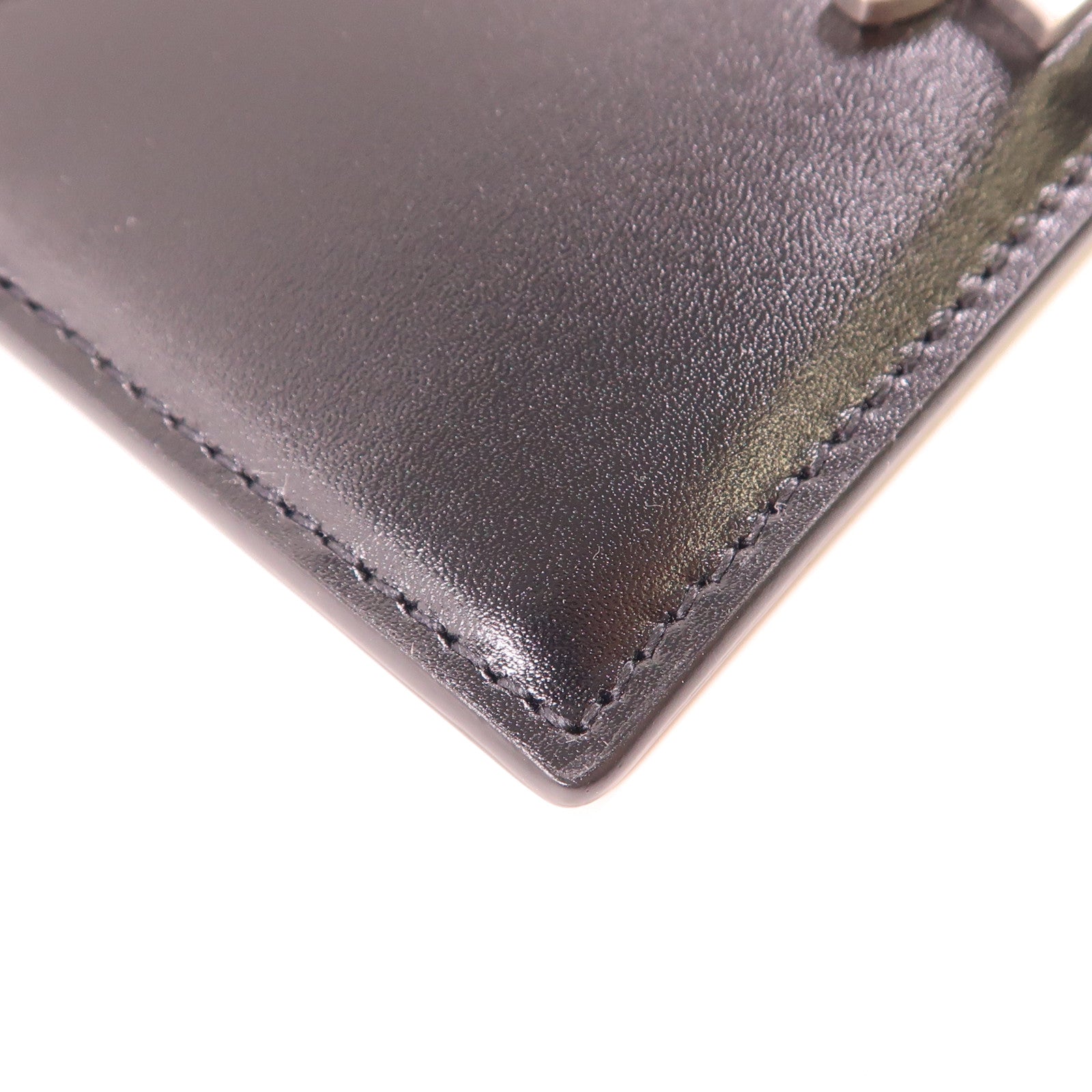 SAINT LAURENT 牛皮皮革Cassandre Card Case銀扣卡片套