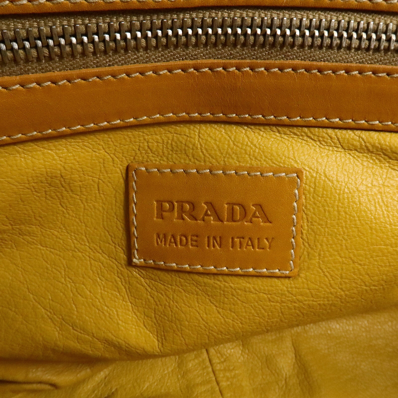 PRADA 牛皮皮革/帆布Shoulder Bag肩背袋