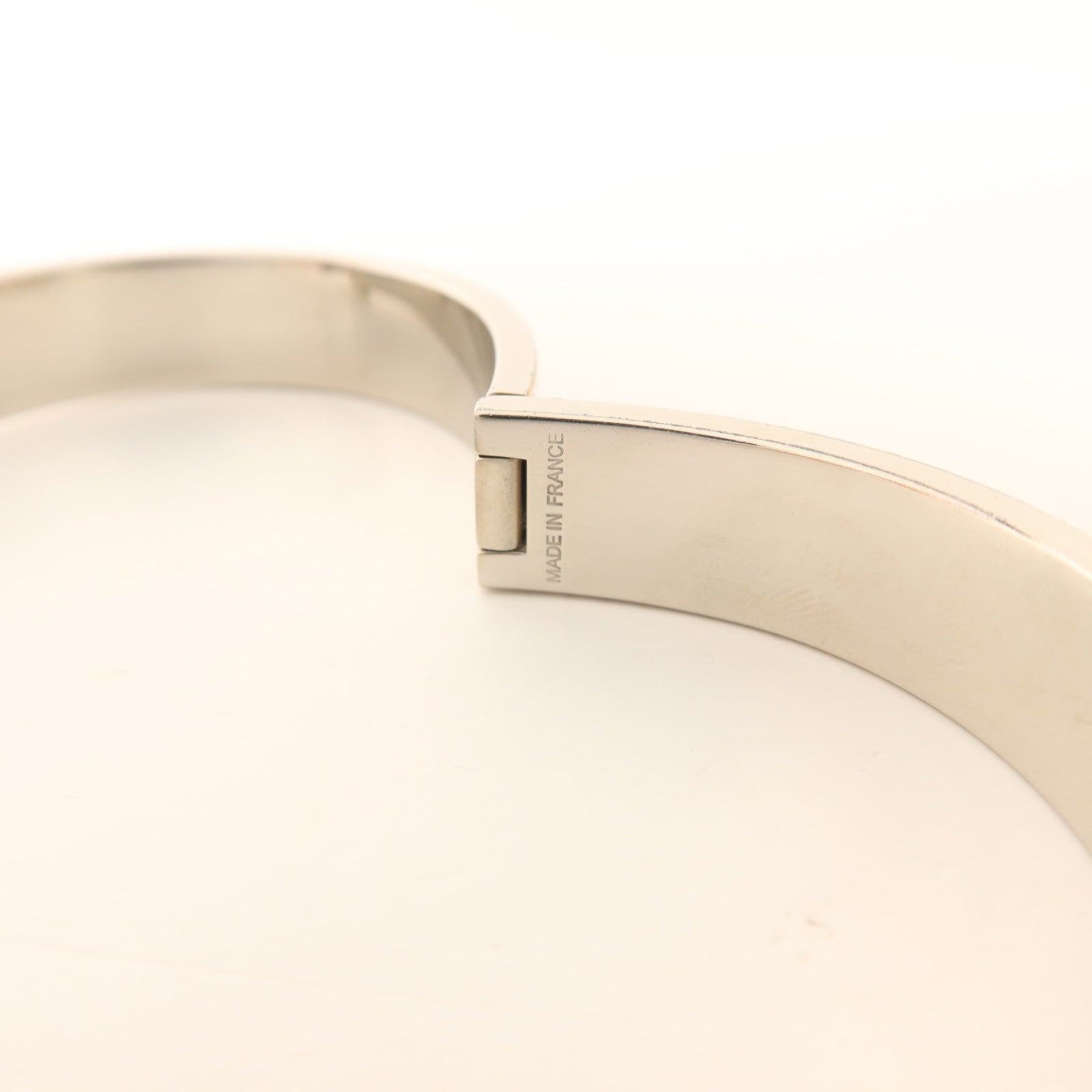 HERMES 金屬Clic H銀扣手鐲