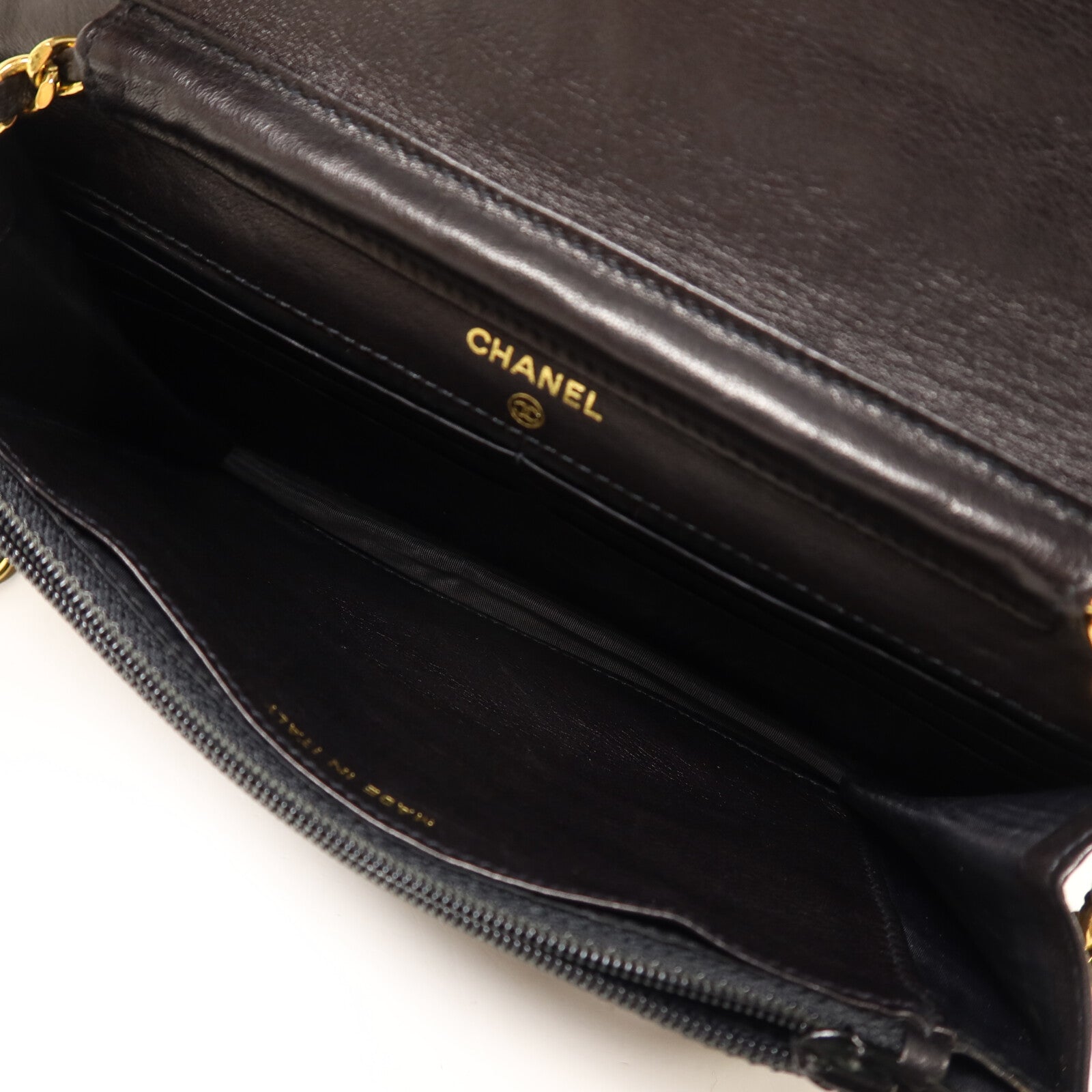 CHANEL 羊皮皮革Vintage Wallet On Chain鏈帶肩背袋