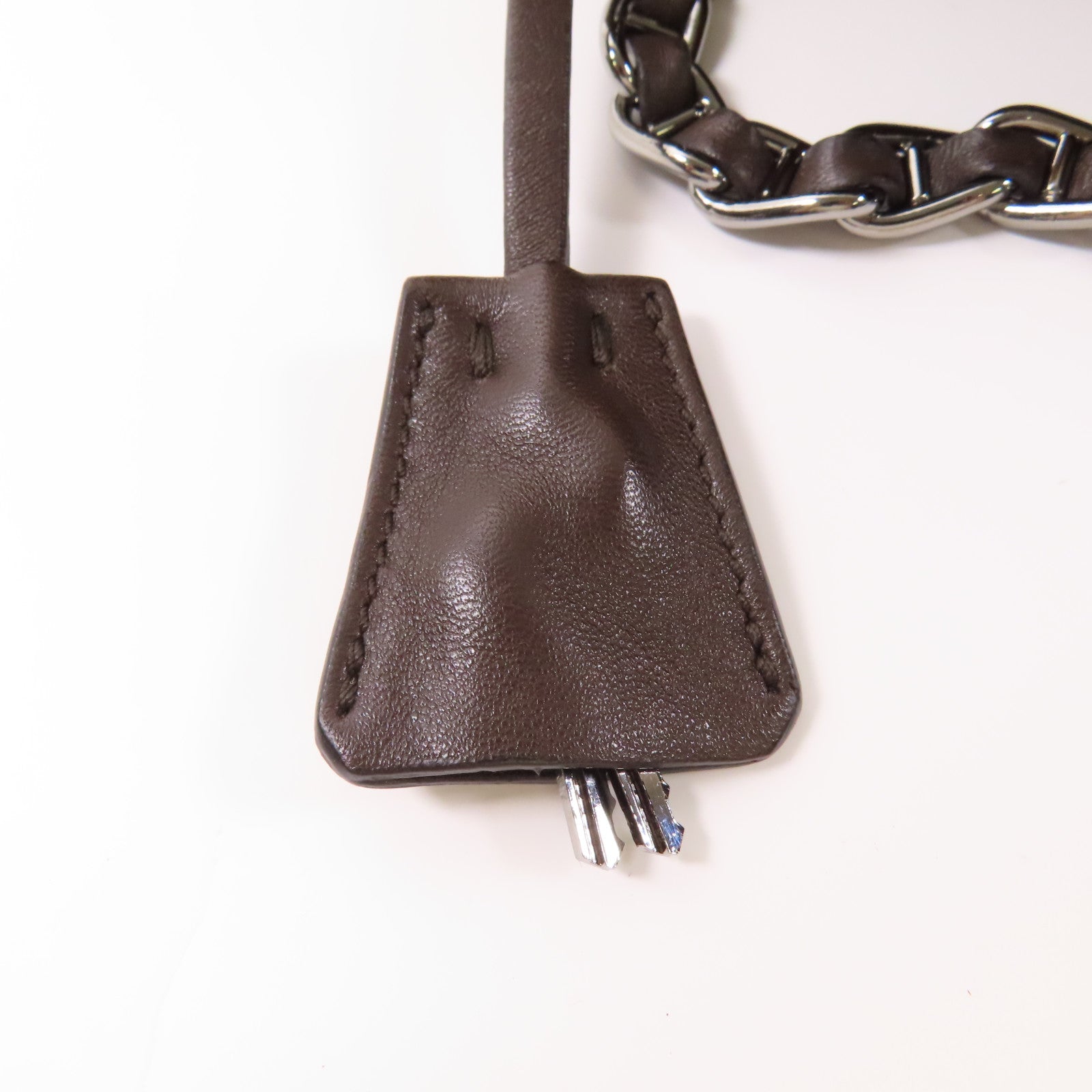 PRADA 合成毛皮Shoulder Bag銀扣鏈帶肩背袋