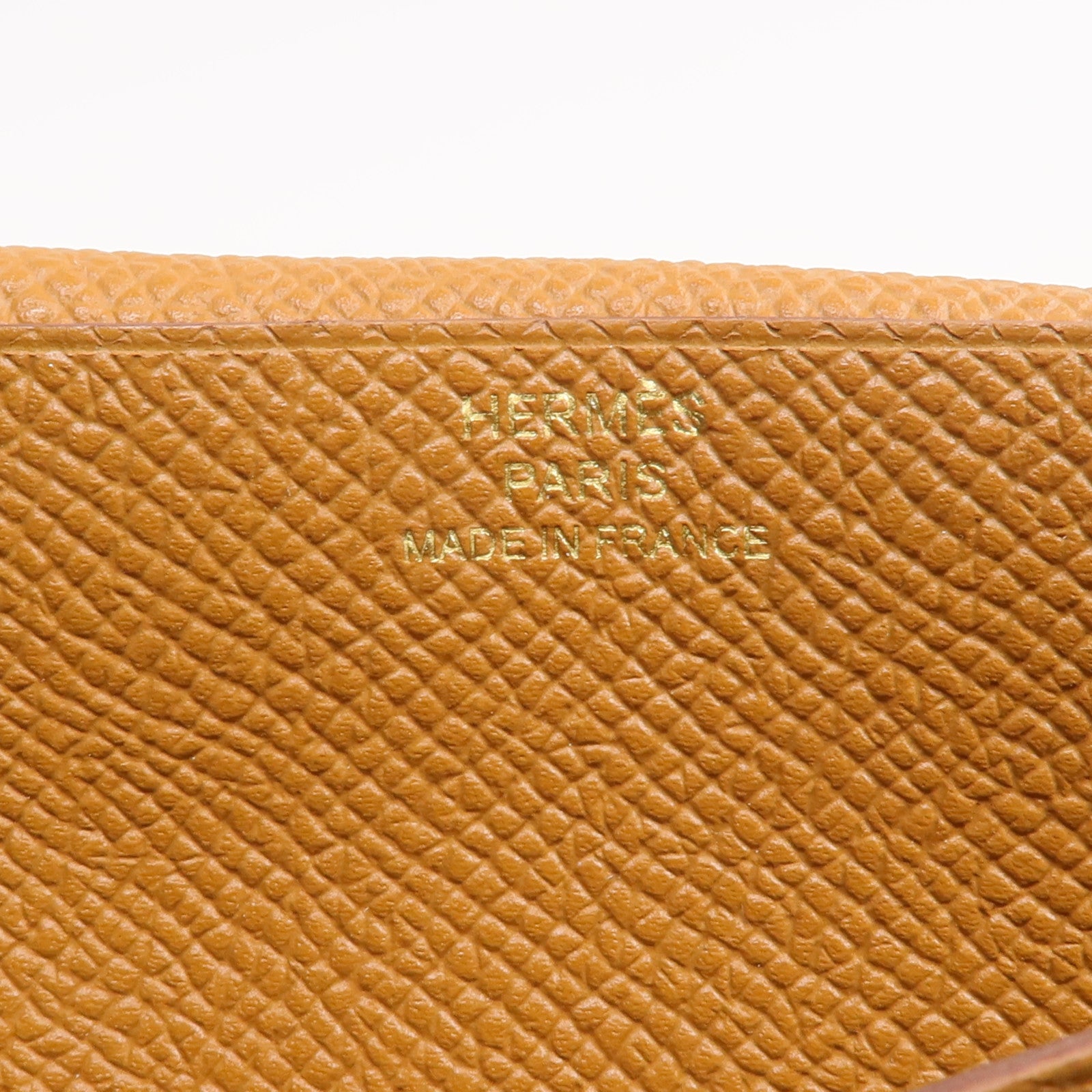 HERMES Epsom皮革Bearn Long Wallet金扣長錢包Gold