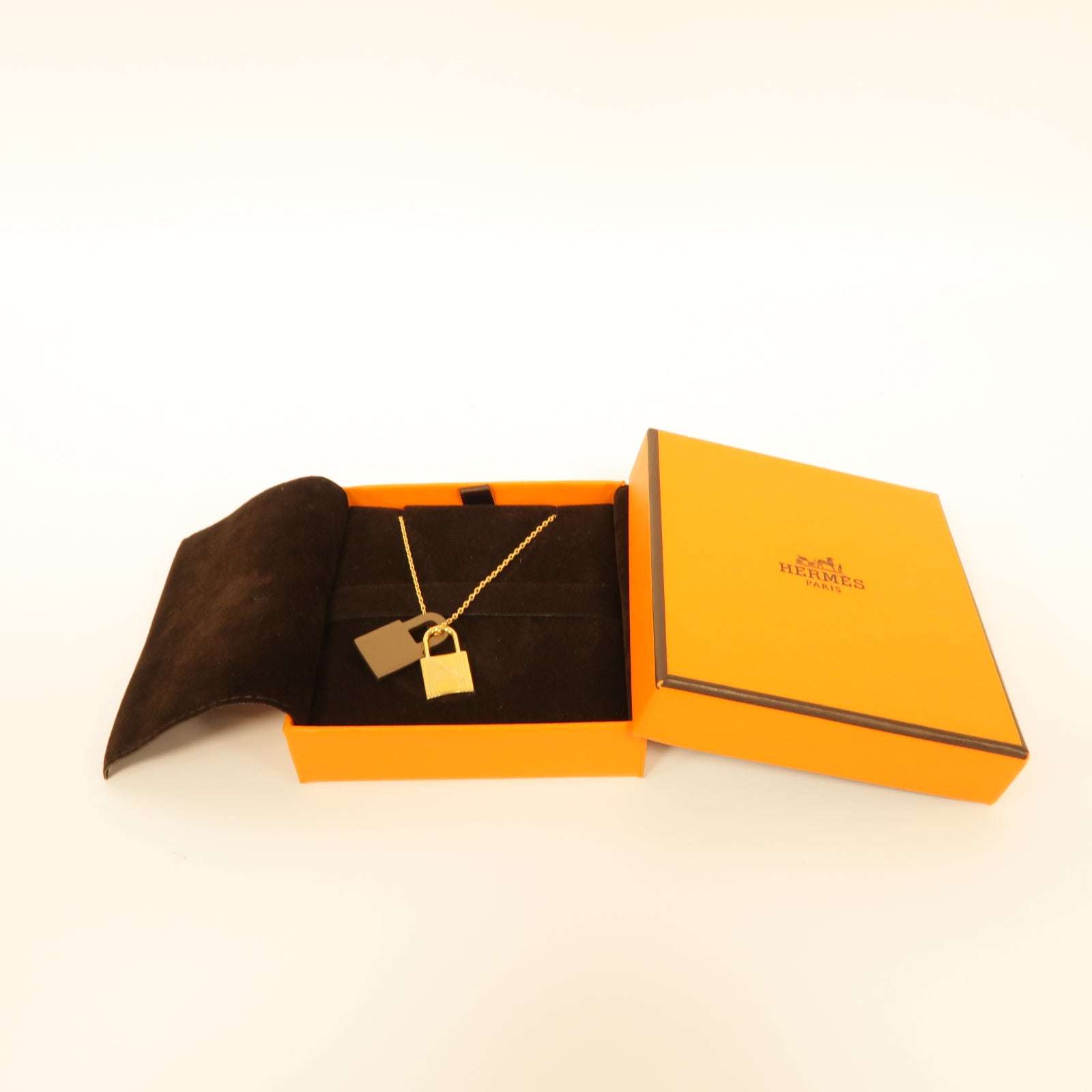 HERMES 【激減優惠】金屬Necklace項鍊棕色/金色