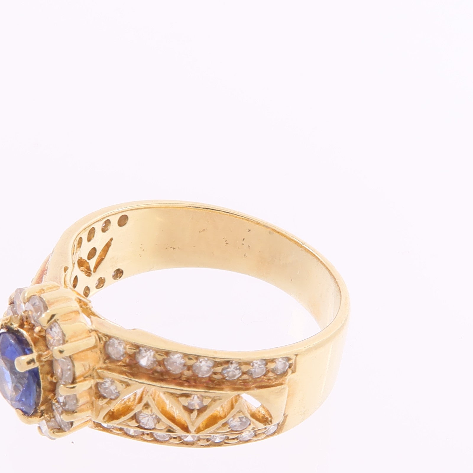 JEWELRY 18K黃金Sapphire Diamond Ring藍寶石/鑽石戒指