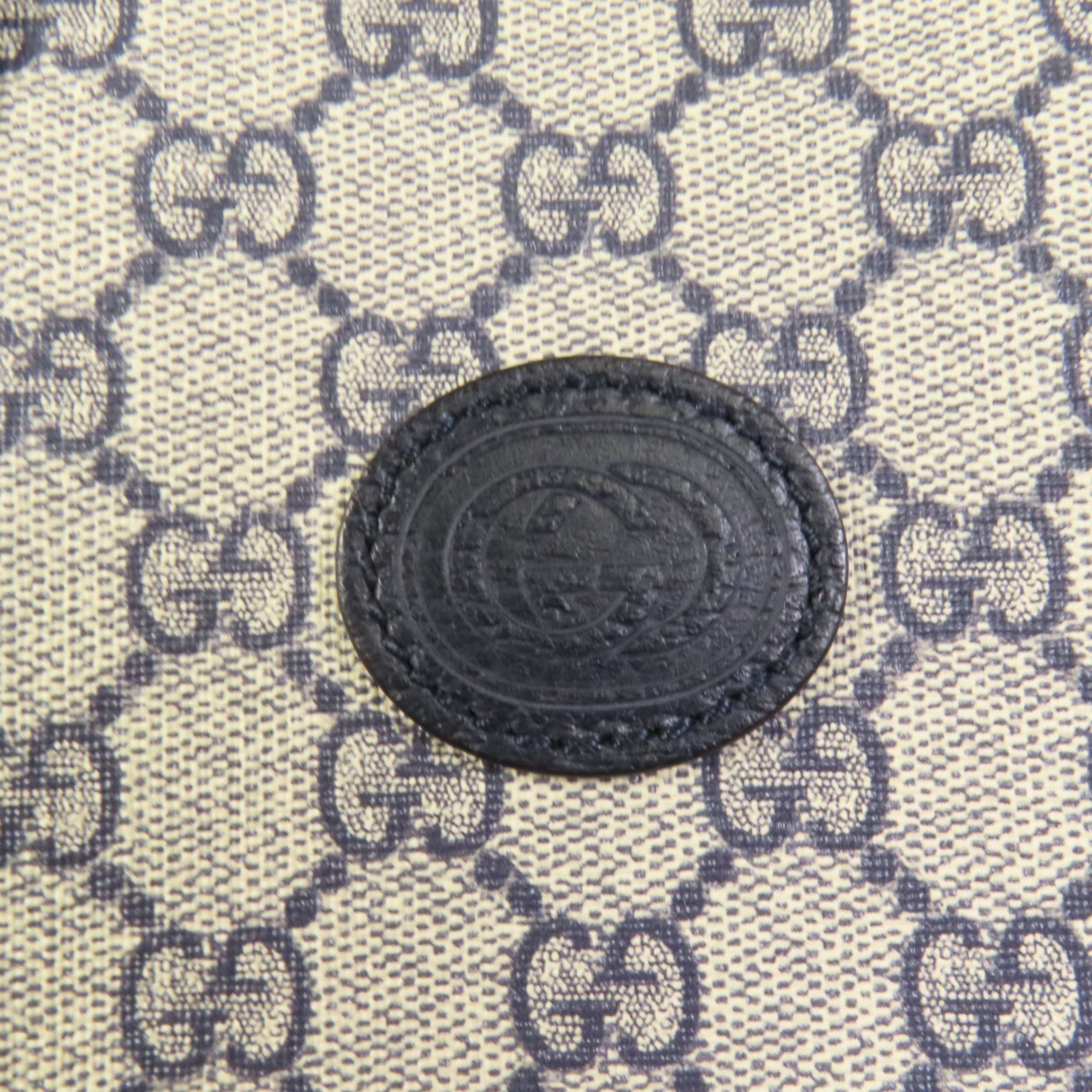 GUCCI 塗層帆布Interlocking G Medium Tote銀扣手挽肩背兩用袋