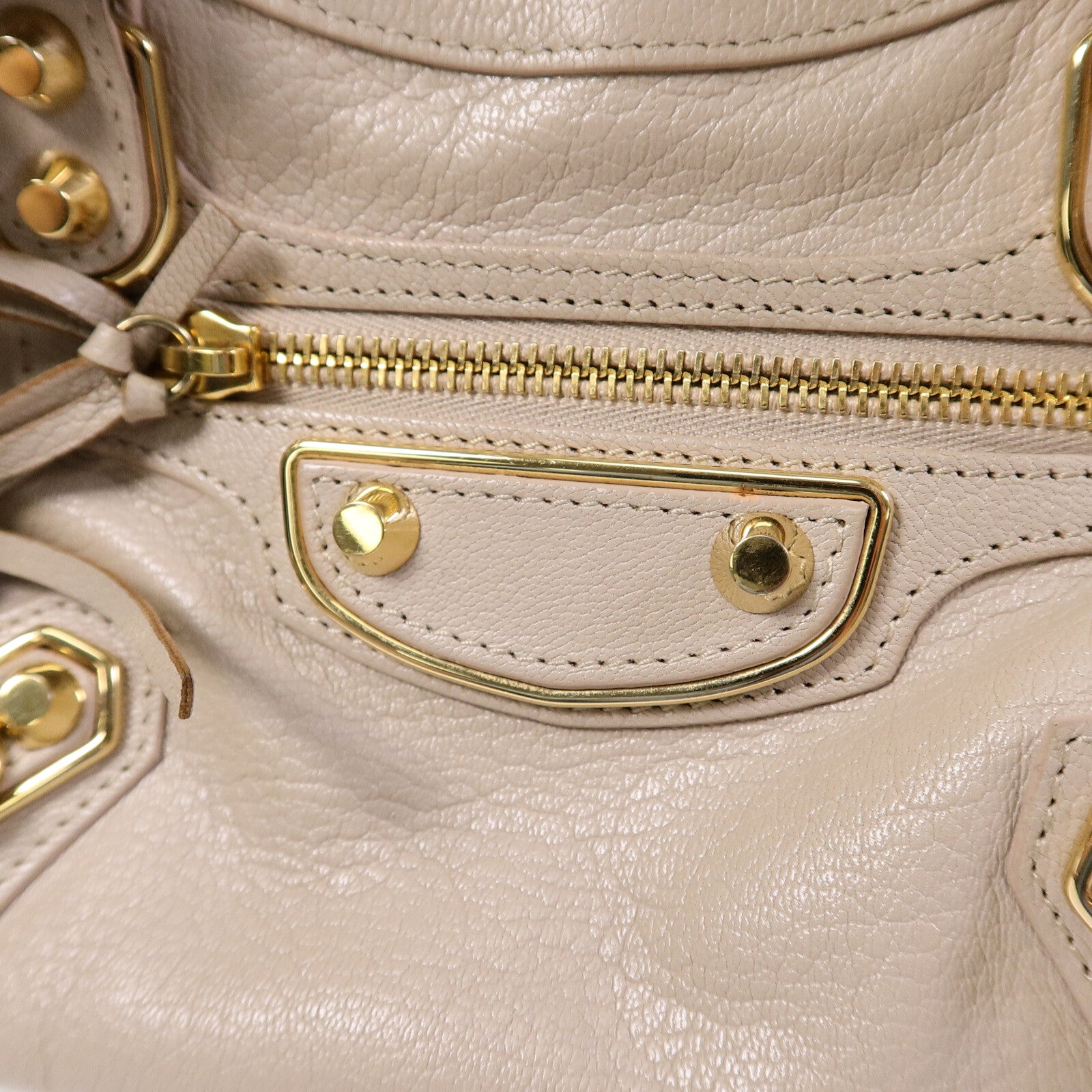 BALENCIAGA 牛皮皮革Classic Metallic Edge Mini City手挽肩背兩用袋