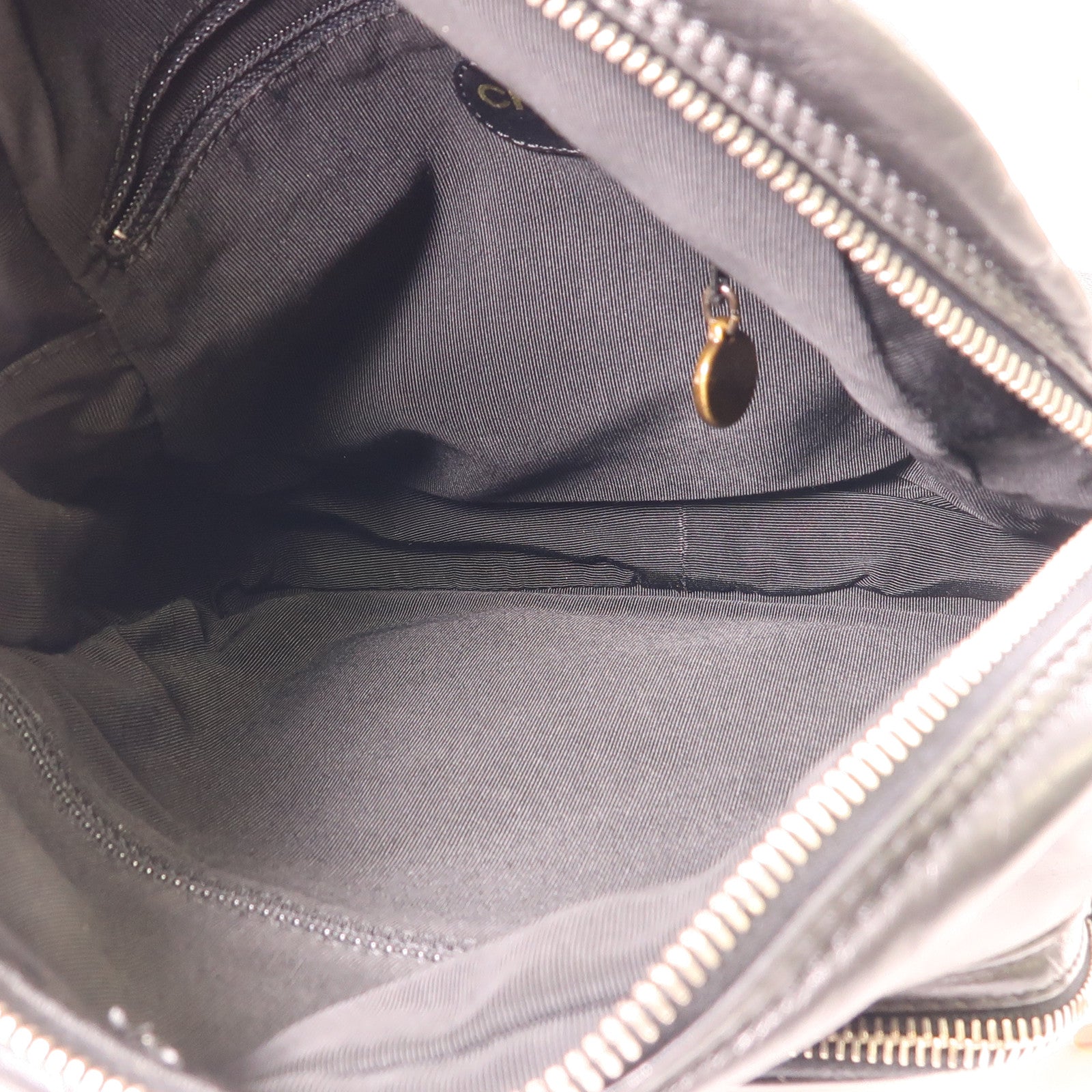 CHANEL 羊皮皮革Backpack銀扣背包