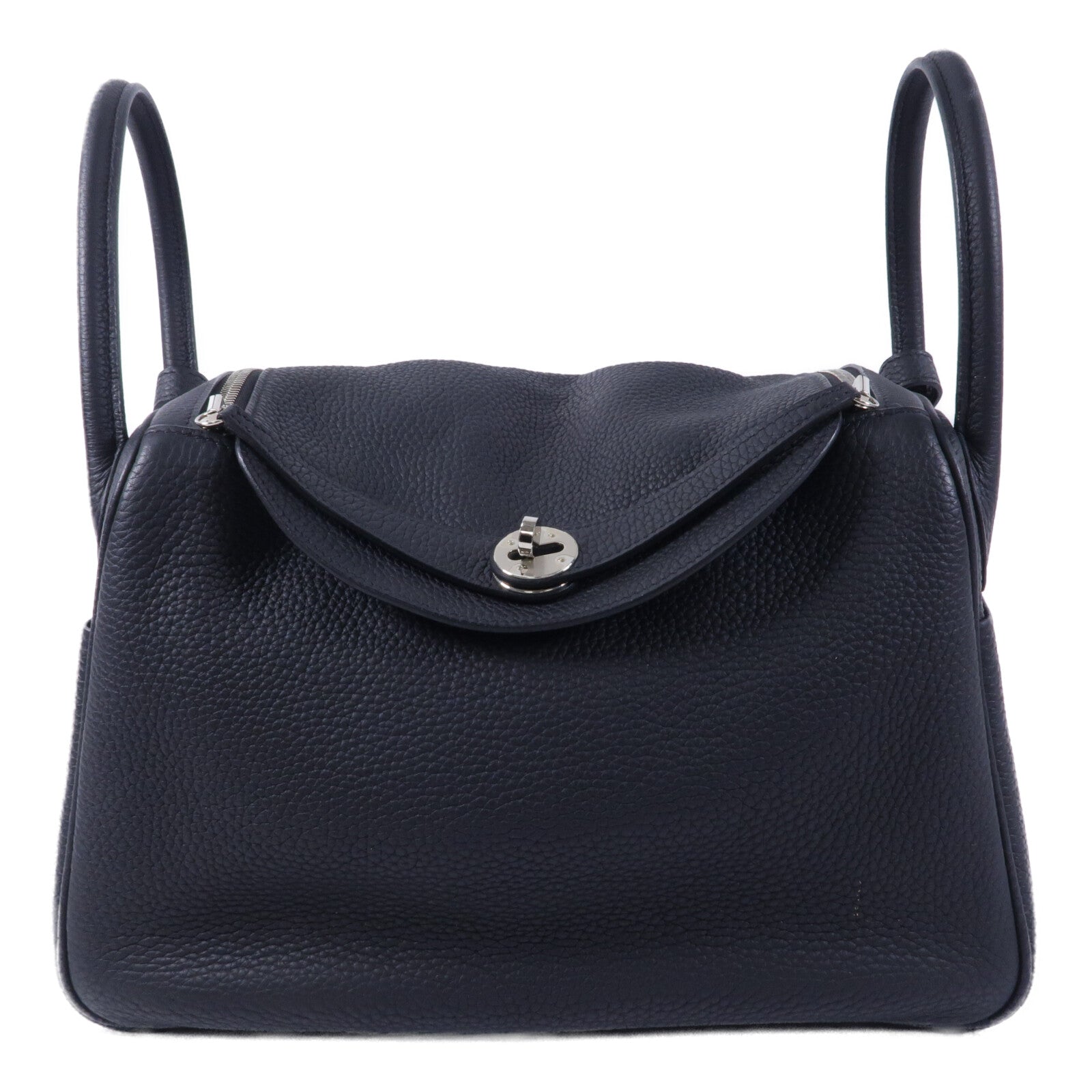 HERMES Clemence皮革Lindy 30手挽肩背兩用袋Noir
