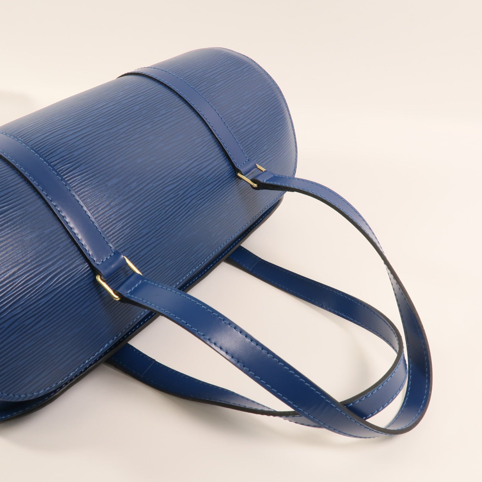 LOUIS VUITTON Epi Soufflot手挽袋藍色