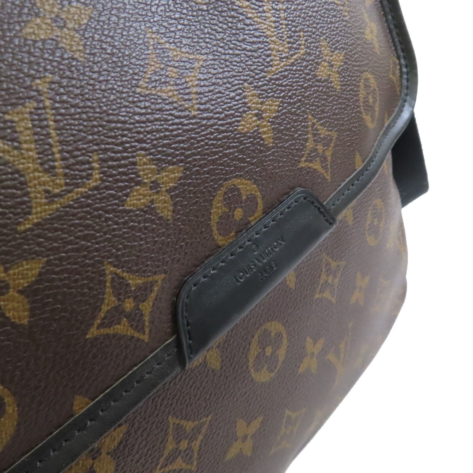 LOUIS VUITTON Monogram Macassar Bass Shoulder Bag銀扣肩背袋啡色/黑色
