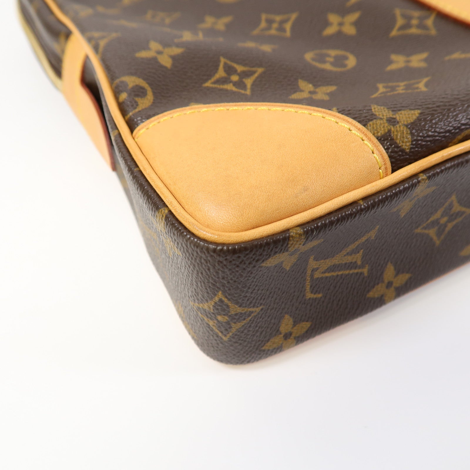 LOUIS VUITTON Monogram Porte-Documents Voyage PM金扣公事包啡色