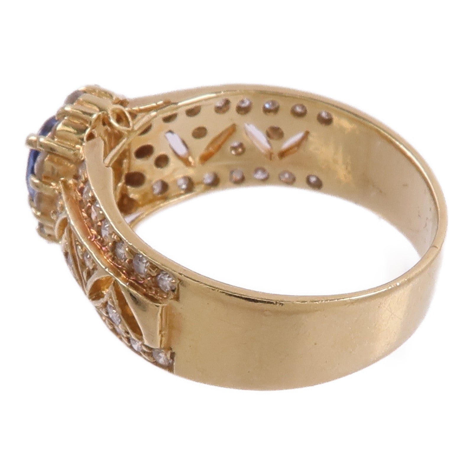 JEWELRY 18K黃金Sapphire Diamond Ring藍寶石/鑽石戒指