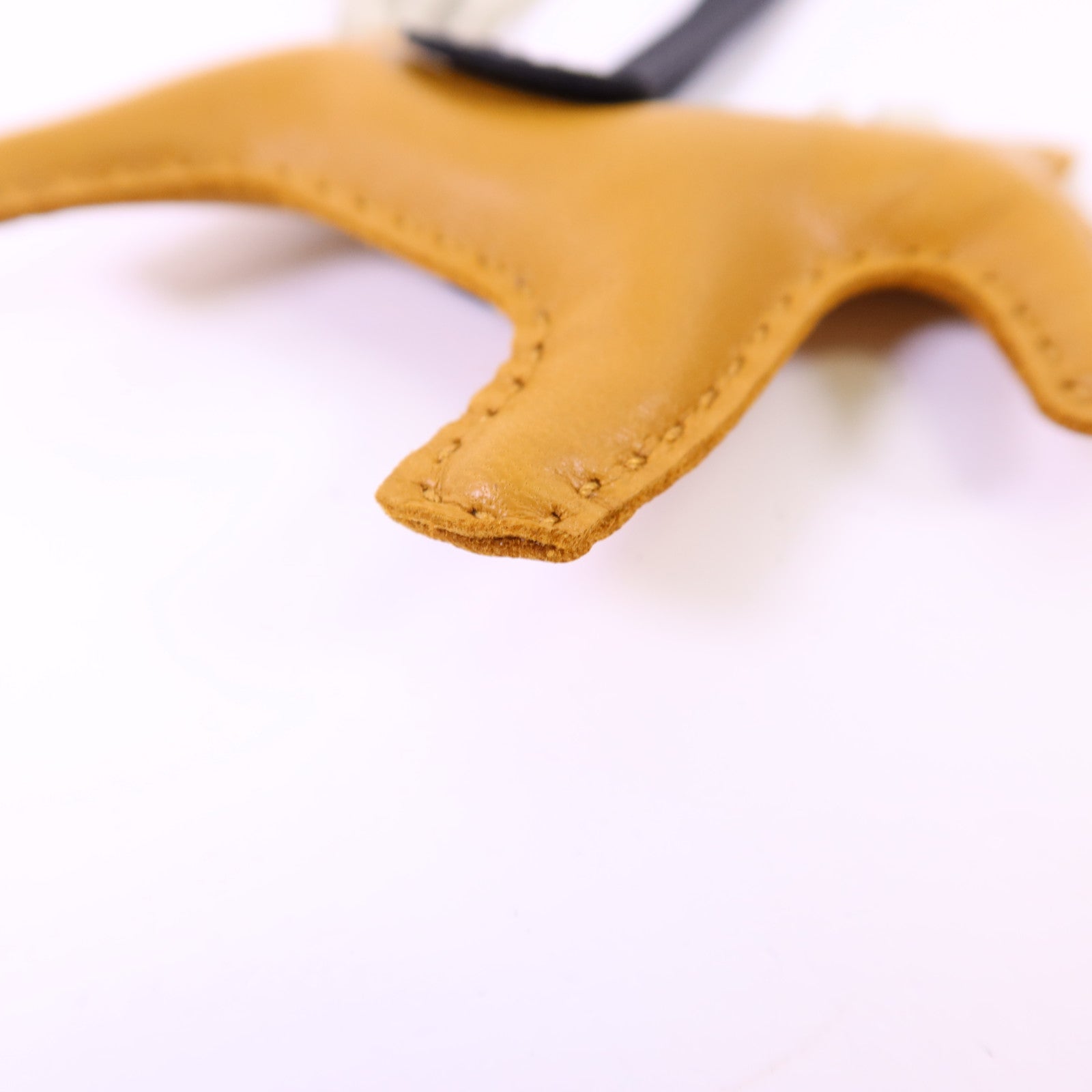 HERMES Milo皮革Rodeo PM掛飾Naturel