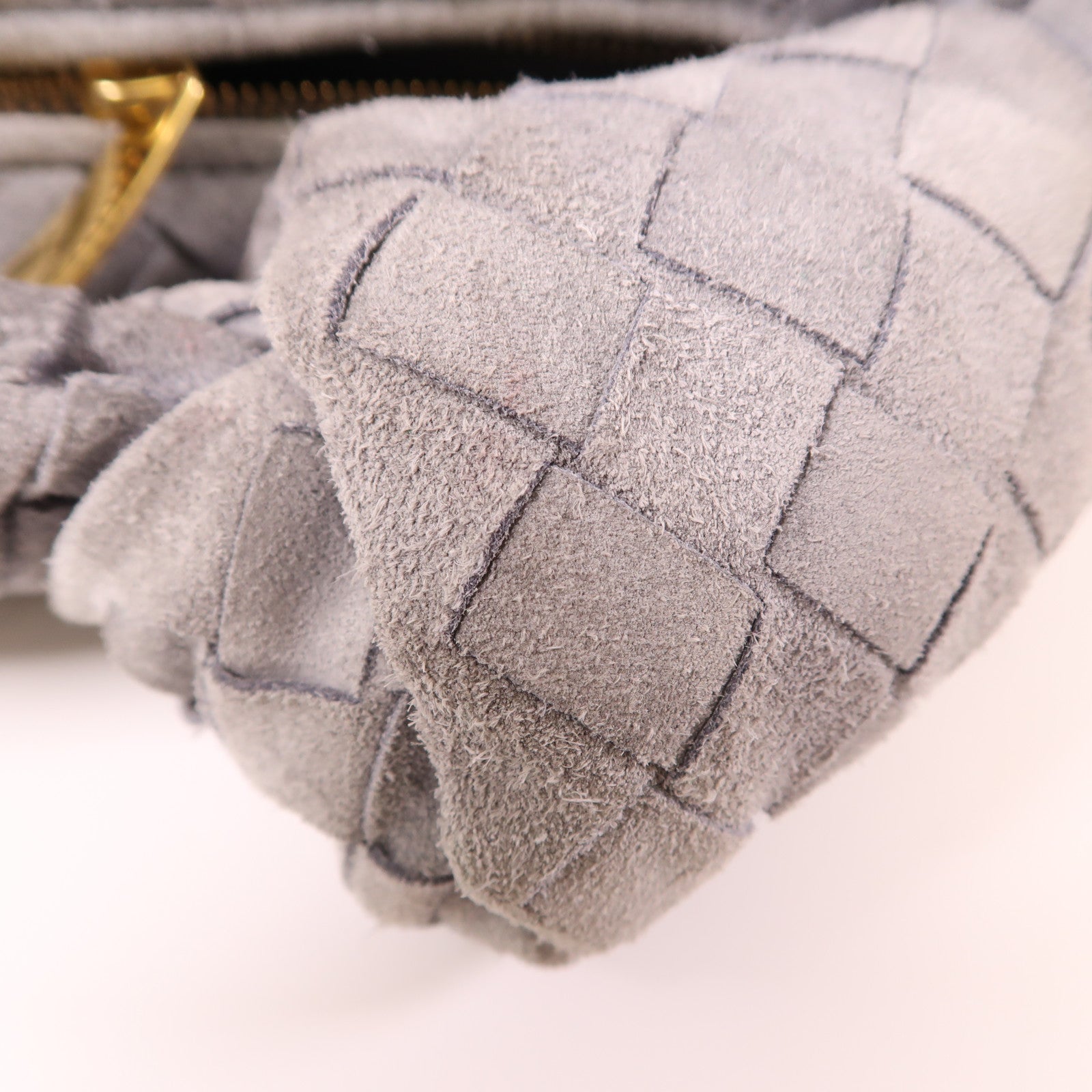 BOTTEGA VENETA 麂皮皮革Jodie金扣手挽袋