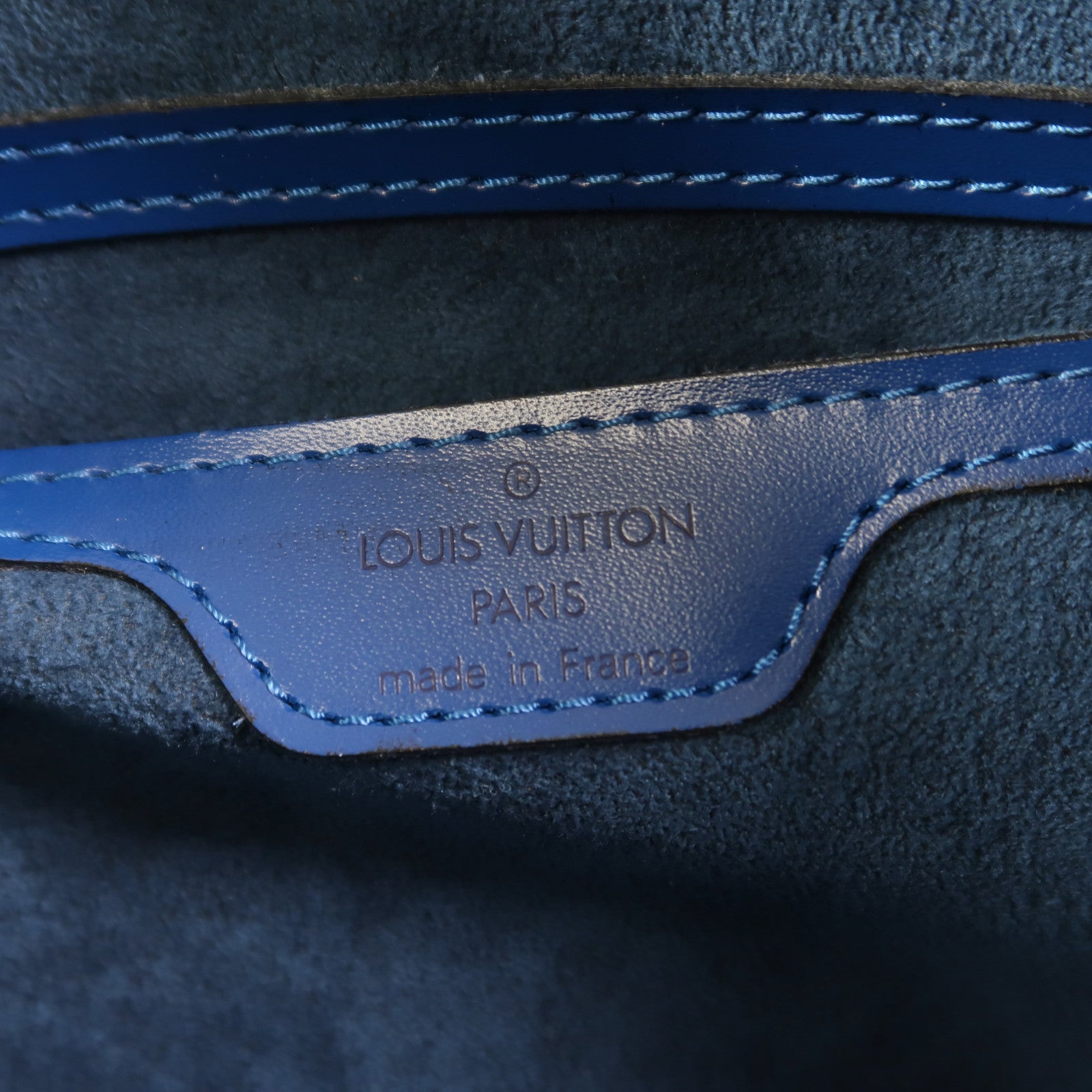 LOUIS VUITTON Epi Soufflot手挽袋藍色