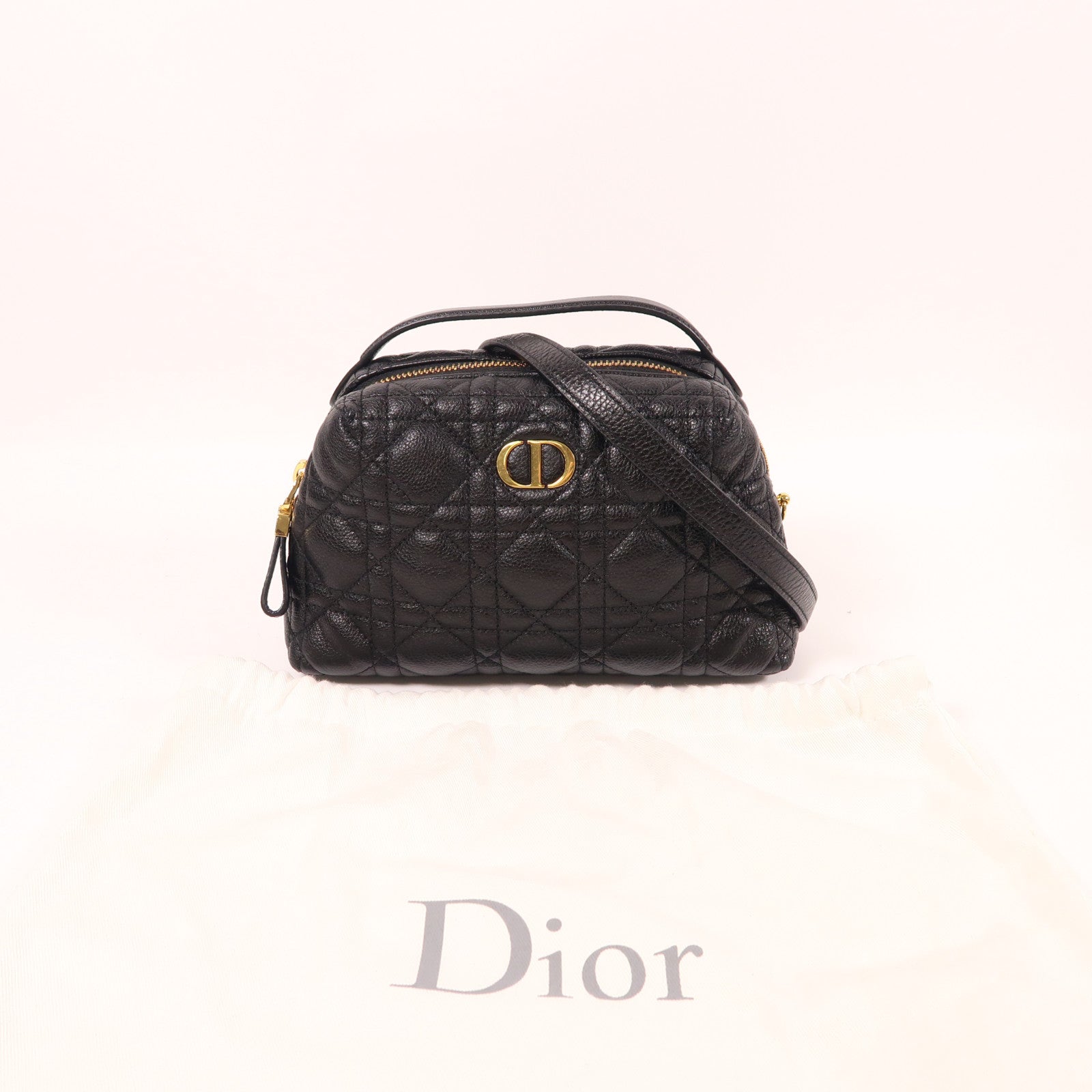 Dior 牛皮皮革Caro D-Cosy金扣手挽肩背兩用袋