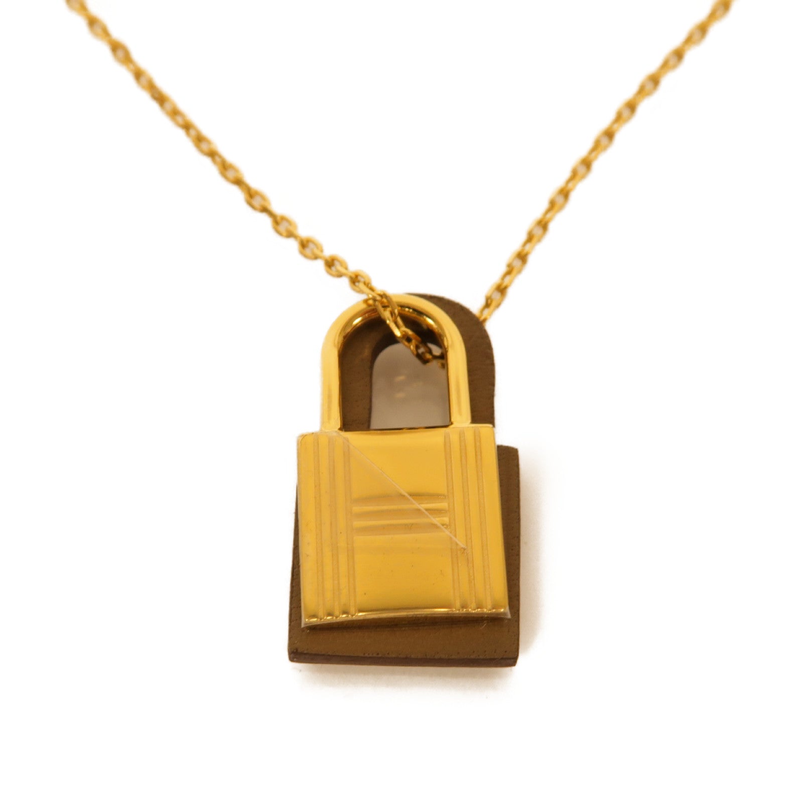 HERMES 【激減優惠】金屬Necklace項鍊棕色/金色