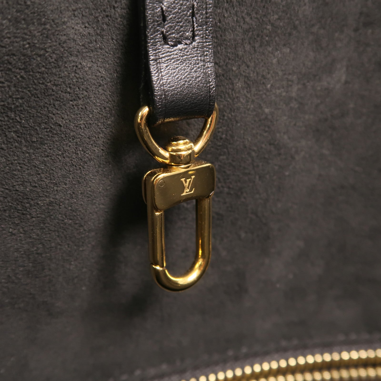 LOUIS VUITTON Monogram Empreinte Neverfull MM金扣手挽袋