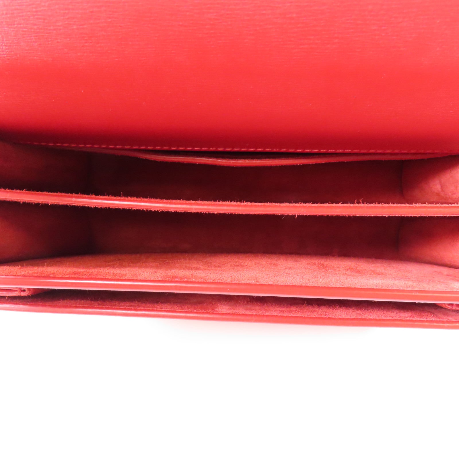 SAINT LAURENT 牛皮皮革Chain Shoulder金扣鏈帶肩背袋紅色