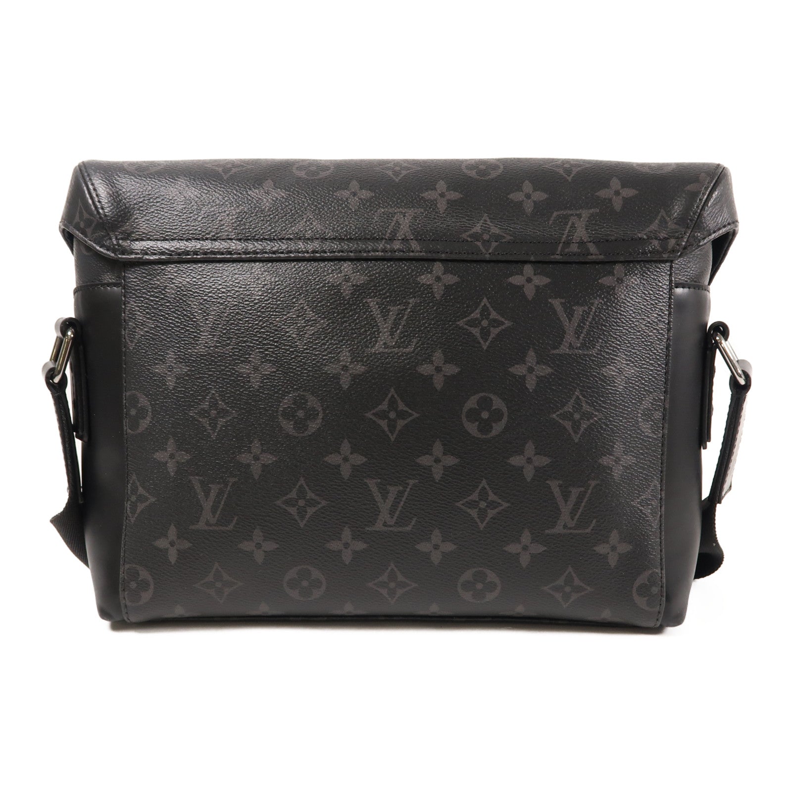 LOUIS VUITTON Monogram Eclipse Messenger PM Voyager銀扣肩背袋