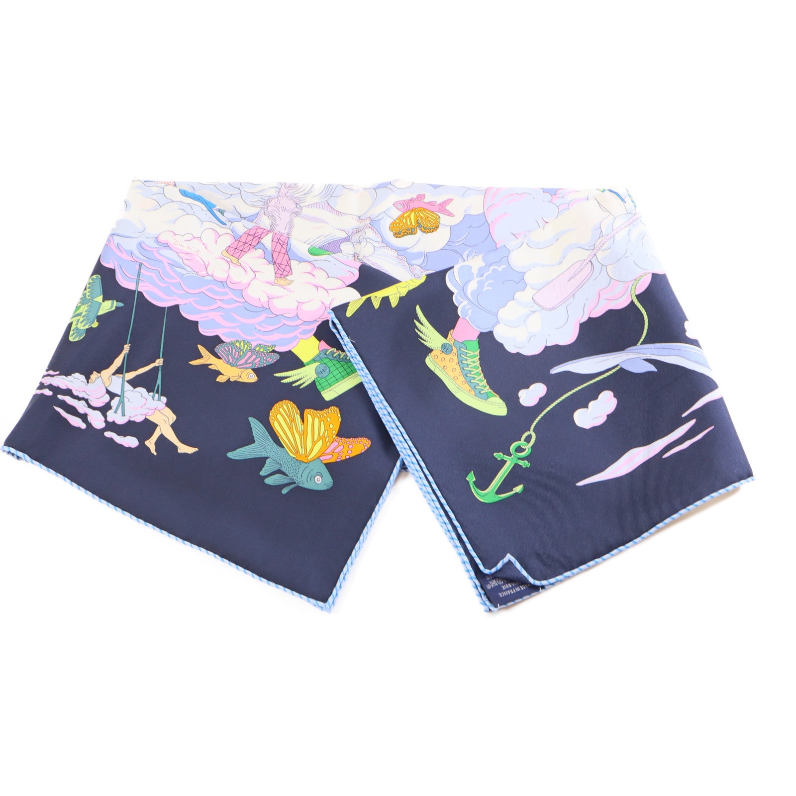 HERMES 絲質Scarf絲巾彩色