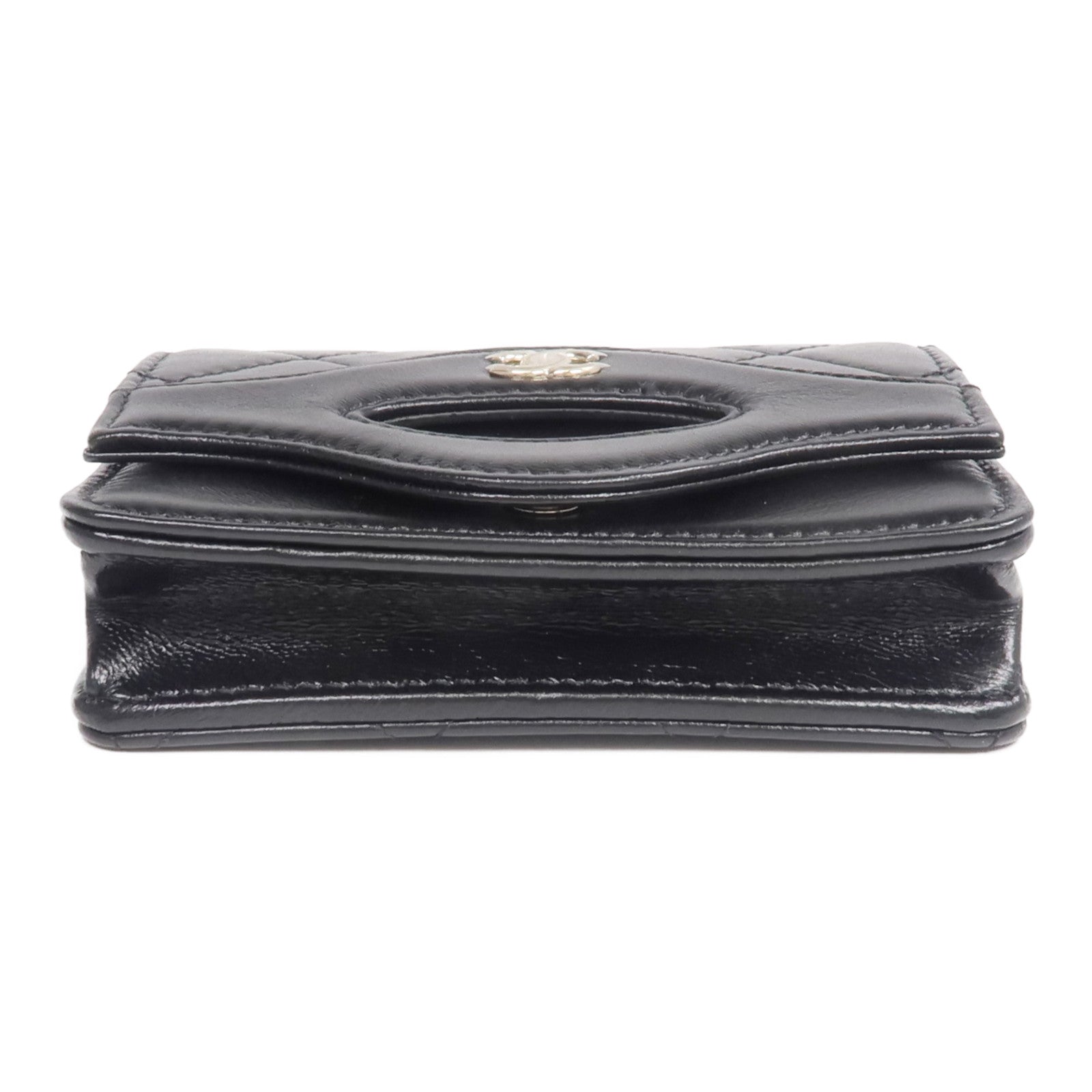 CHANEL 羊皮皮革31 Card Case銀扣卡片套