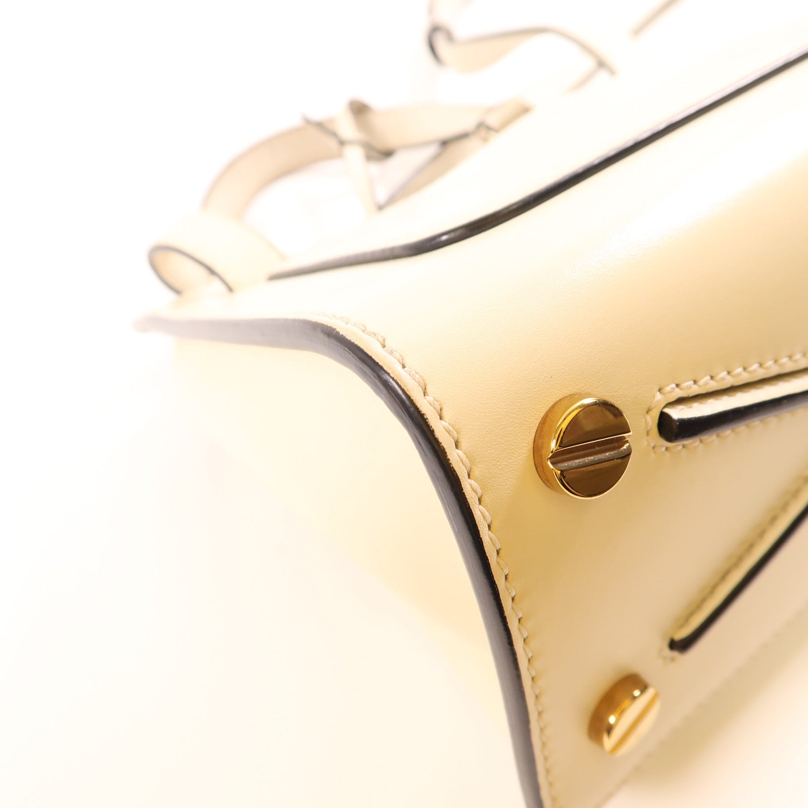 Valentino GHW Joylock Shoulder Bag 2Way Calfskin Leather White