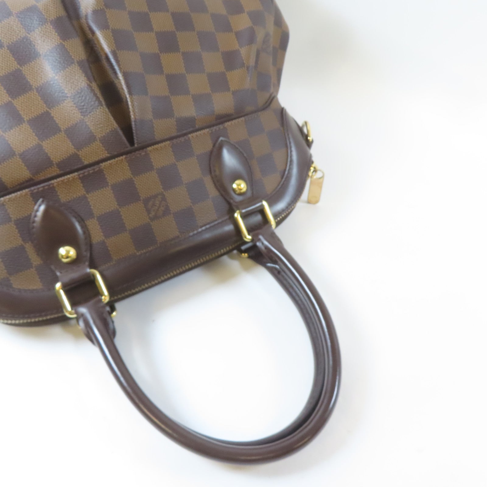 LOUIS VUITTON 【激減優惠】Damier Trevi PM金扣手挽肩背兩用袋啡色
