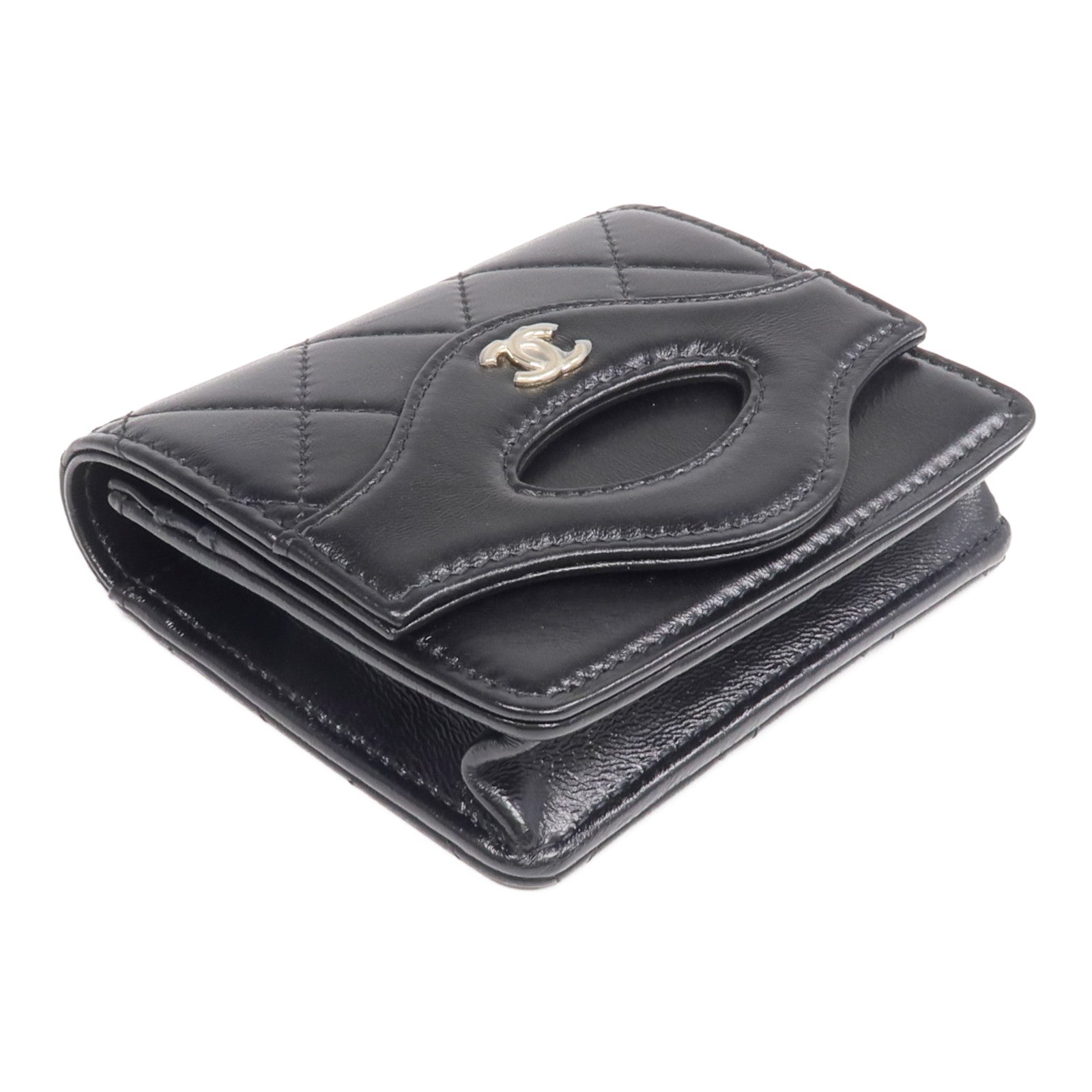 CHANEL 羊皮皮革31 Card Case銀扣卡片套