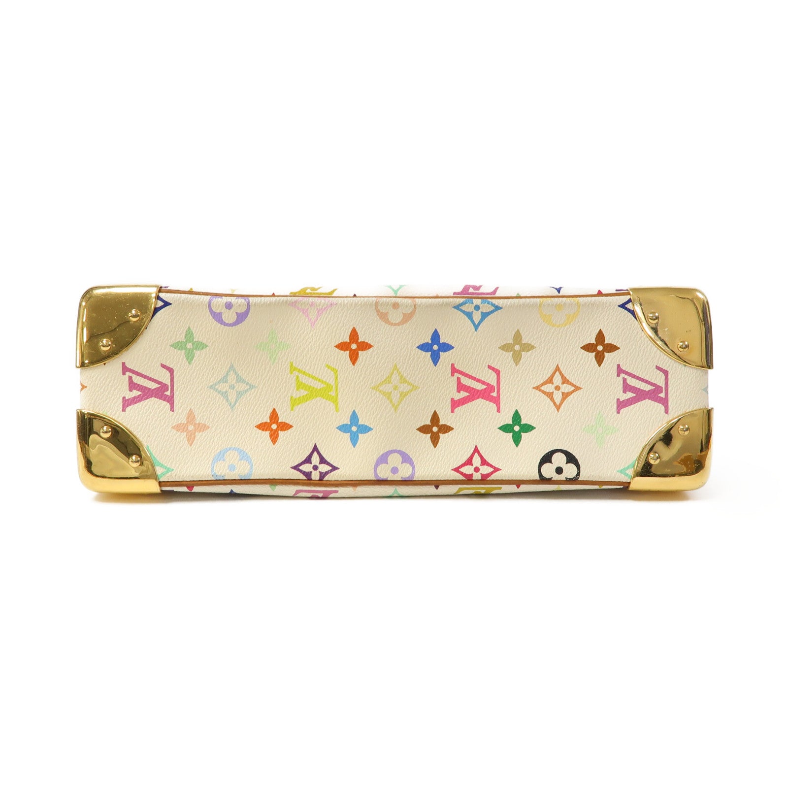 LOUIS VUITTON Monogram Multicolore Boulogne金扣肩背袋白色