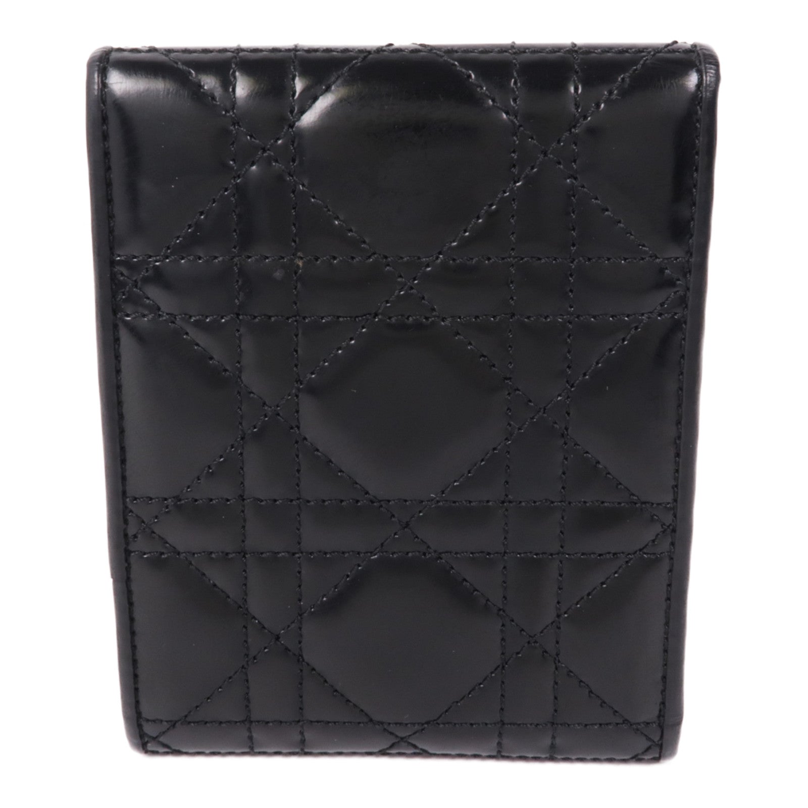 Dior 漆皮皮革Wallet金扣錢包