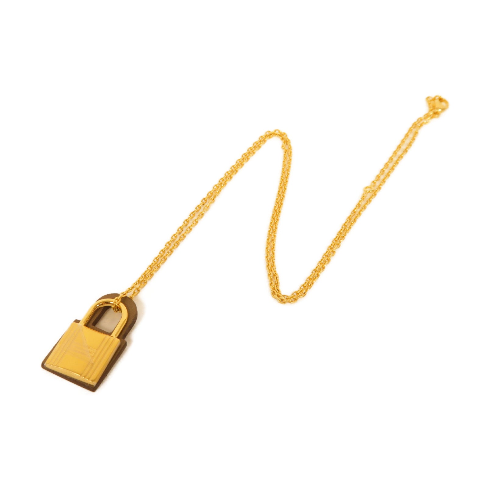 HERMES 【激減優惠】金屬Necklace項鍊棕色/金色