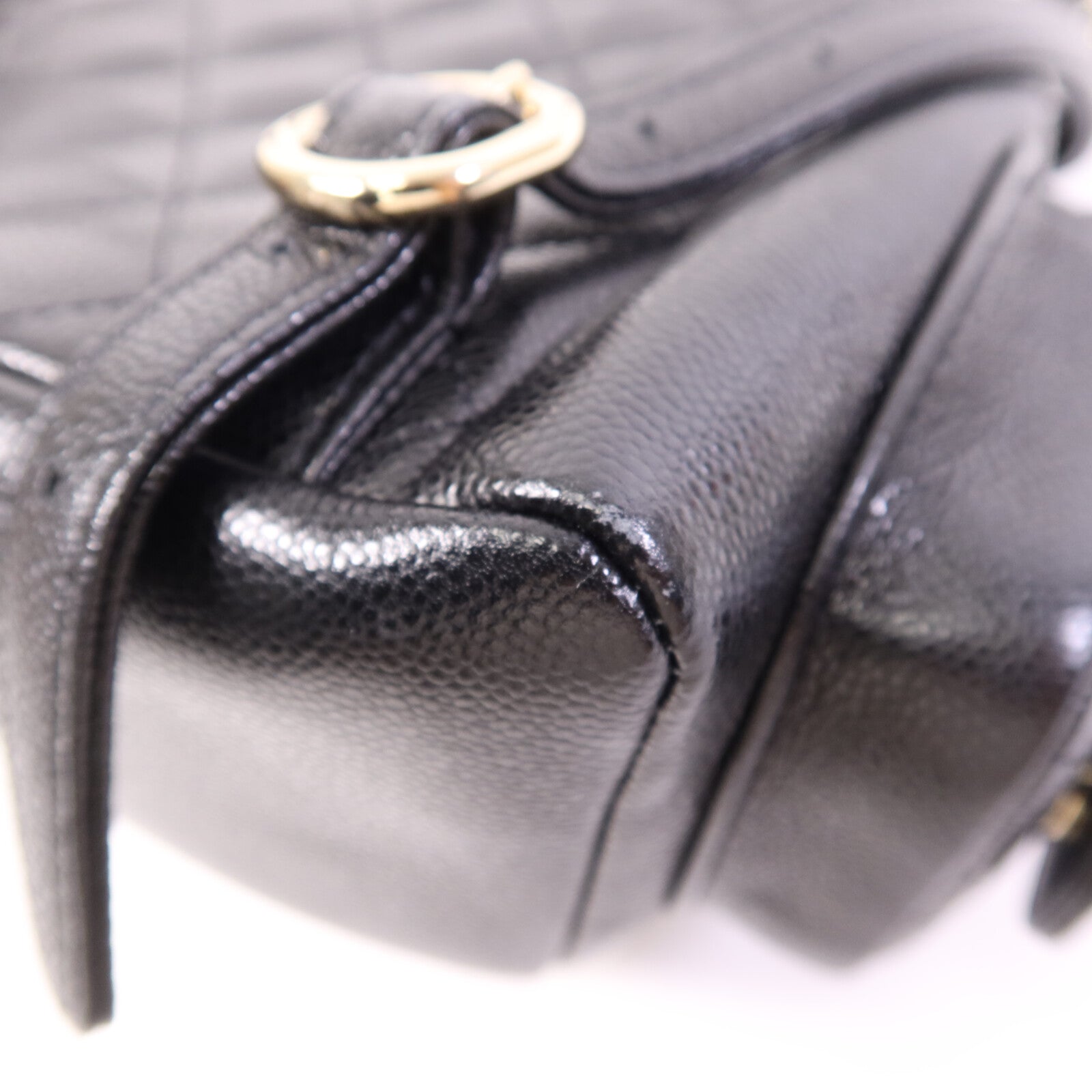 CHANEL 牛皮皮革Small Duma金扣鏈帶背包